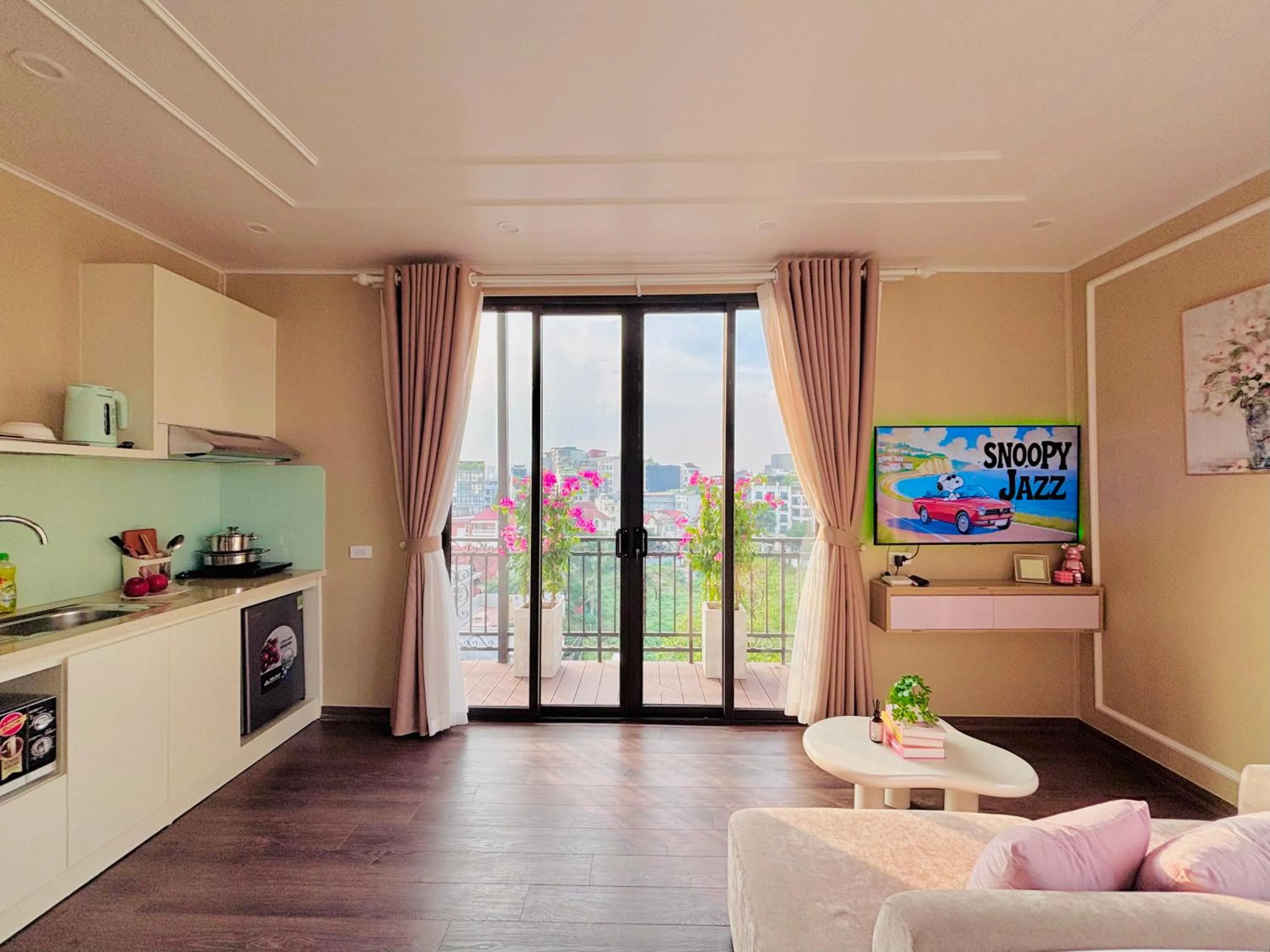 Dining area in T98 Westlake Quang An - Tay ho Center Garden View Studio!