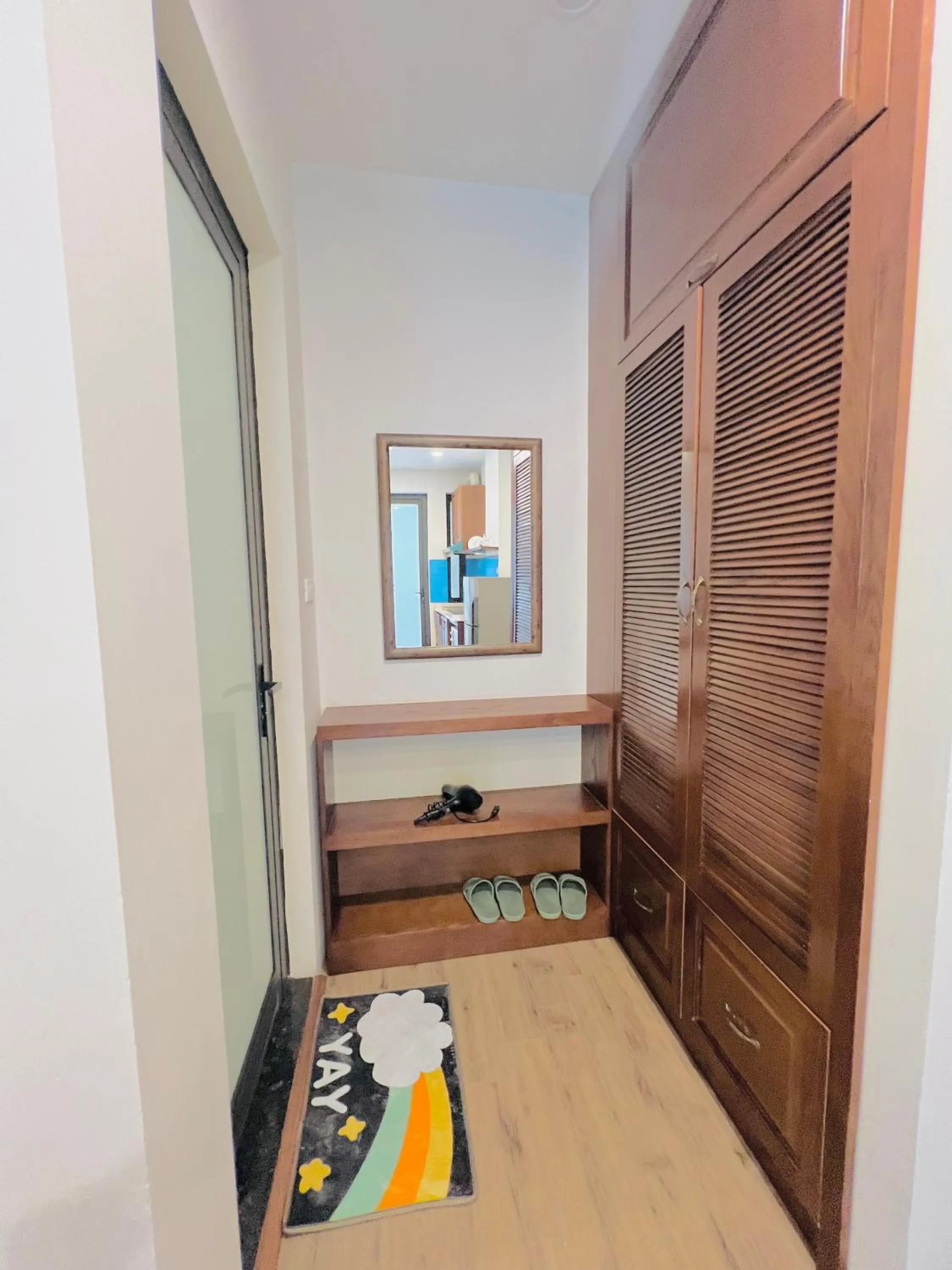wardrobe, Bed in T98 Westlake Quang An - Tay ho Center Garden View Studio!
