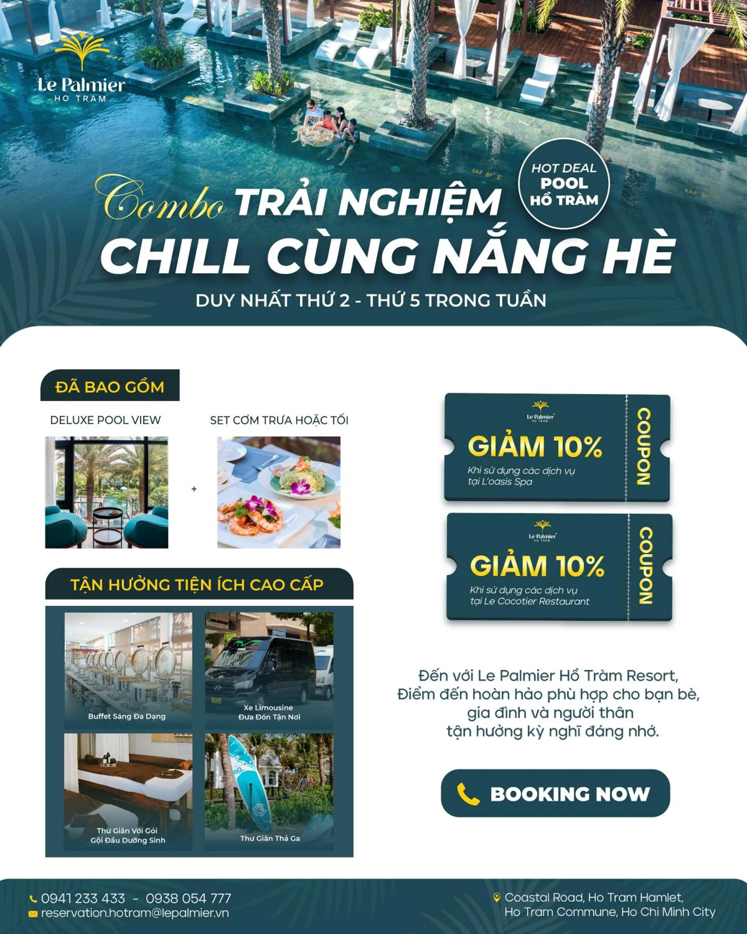 Le Palmier Ho Tram Resort - Beachfront with Private Beach