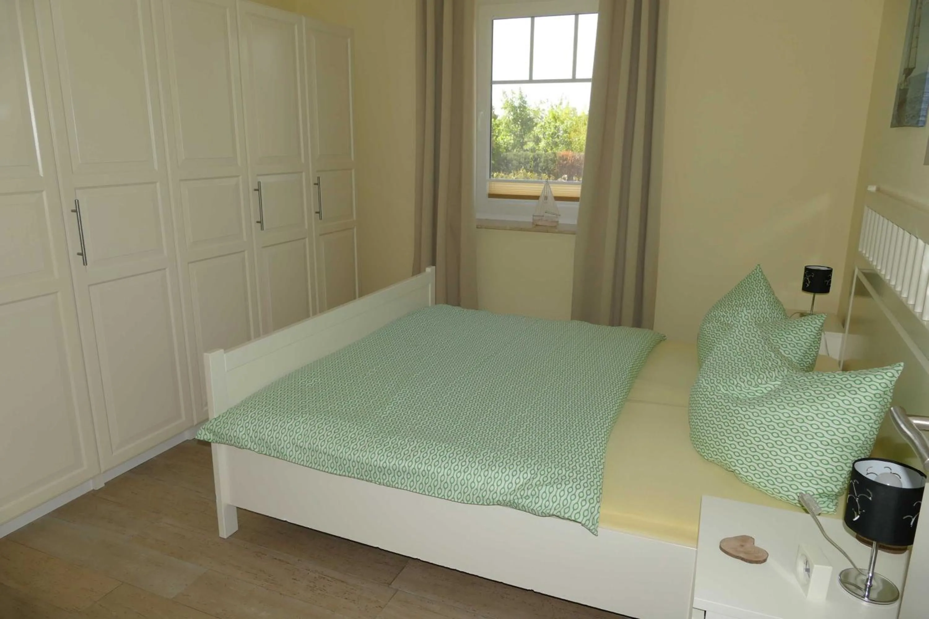Bed in Haus am Deich Feriendomizil mit Terrasse