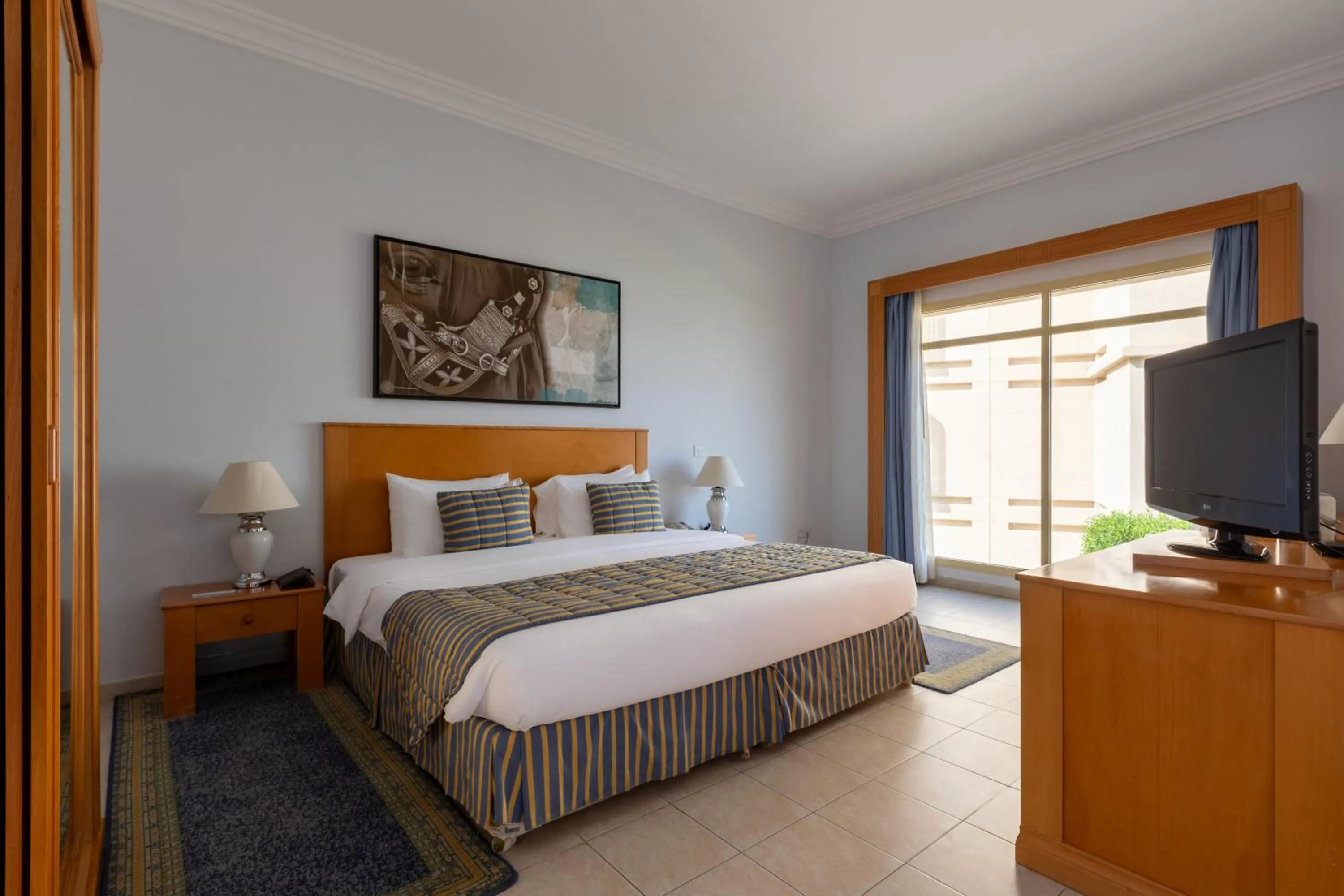 Bed in Atana Khasab Hotel