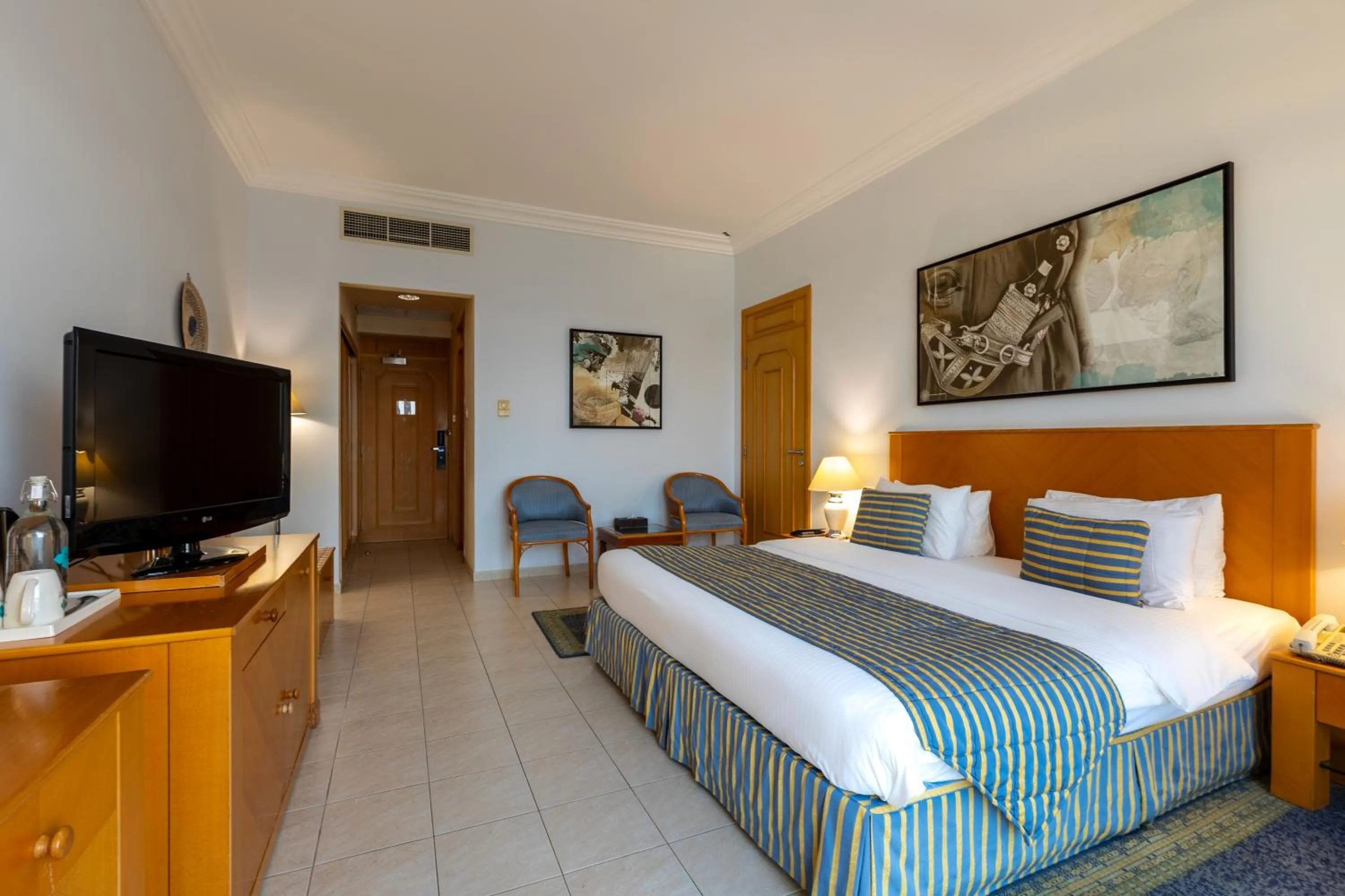 Bed in Atana Khasab Hotel