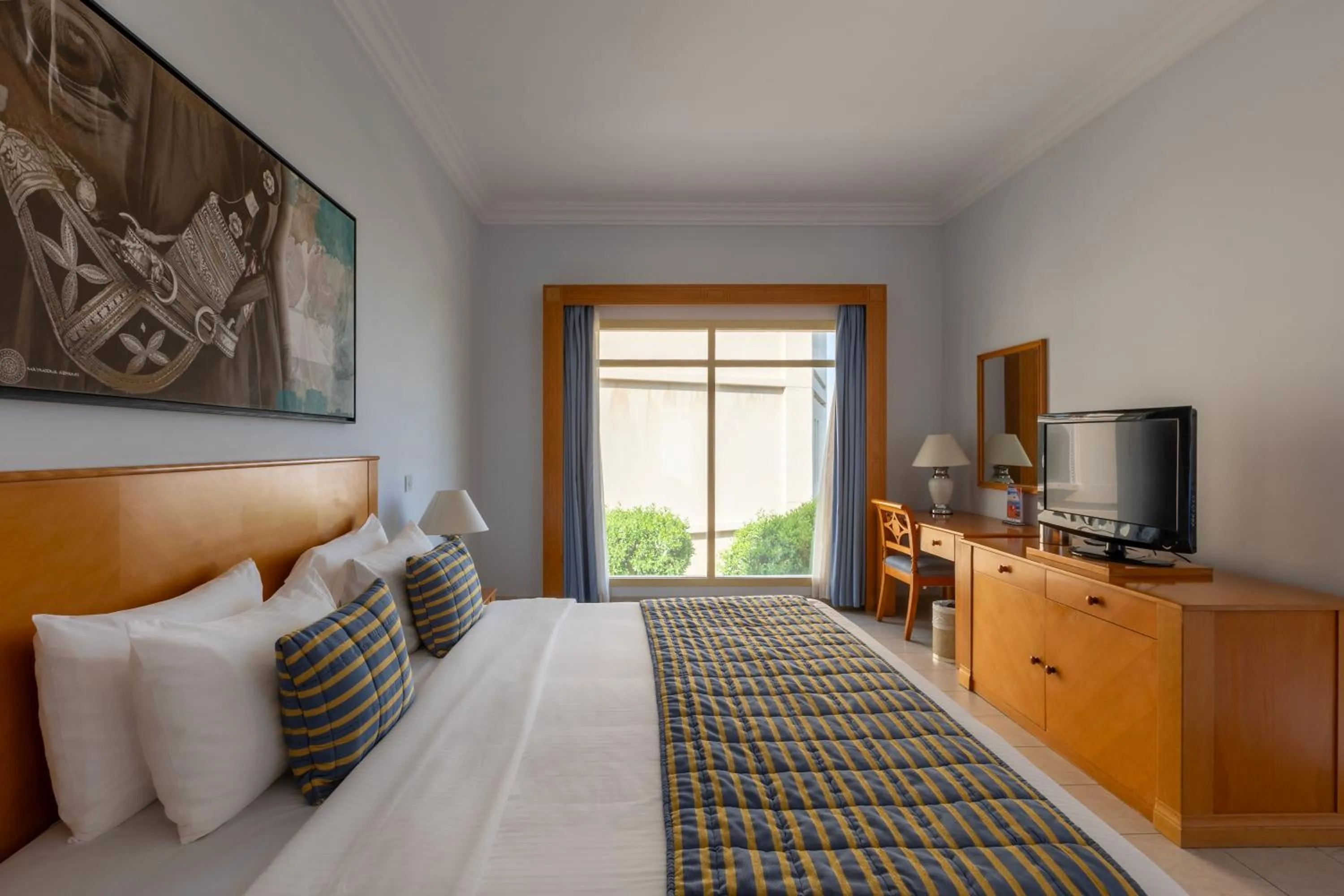 Bed in Atana Khasab Hotel