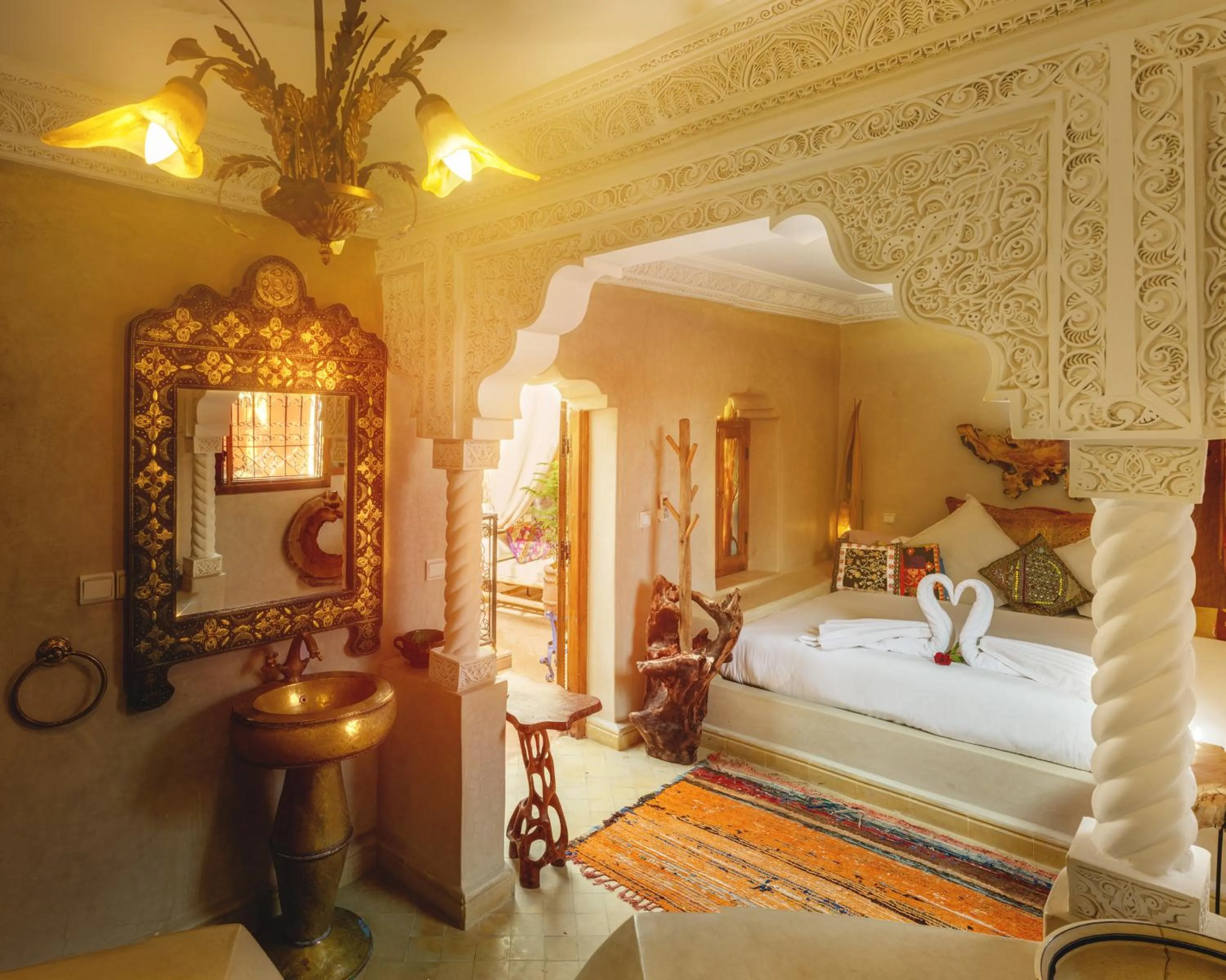 Bed in Riad Persephone
