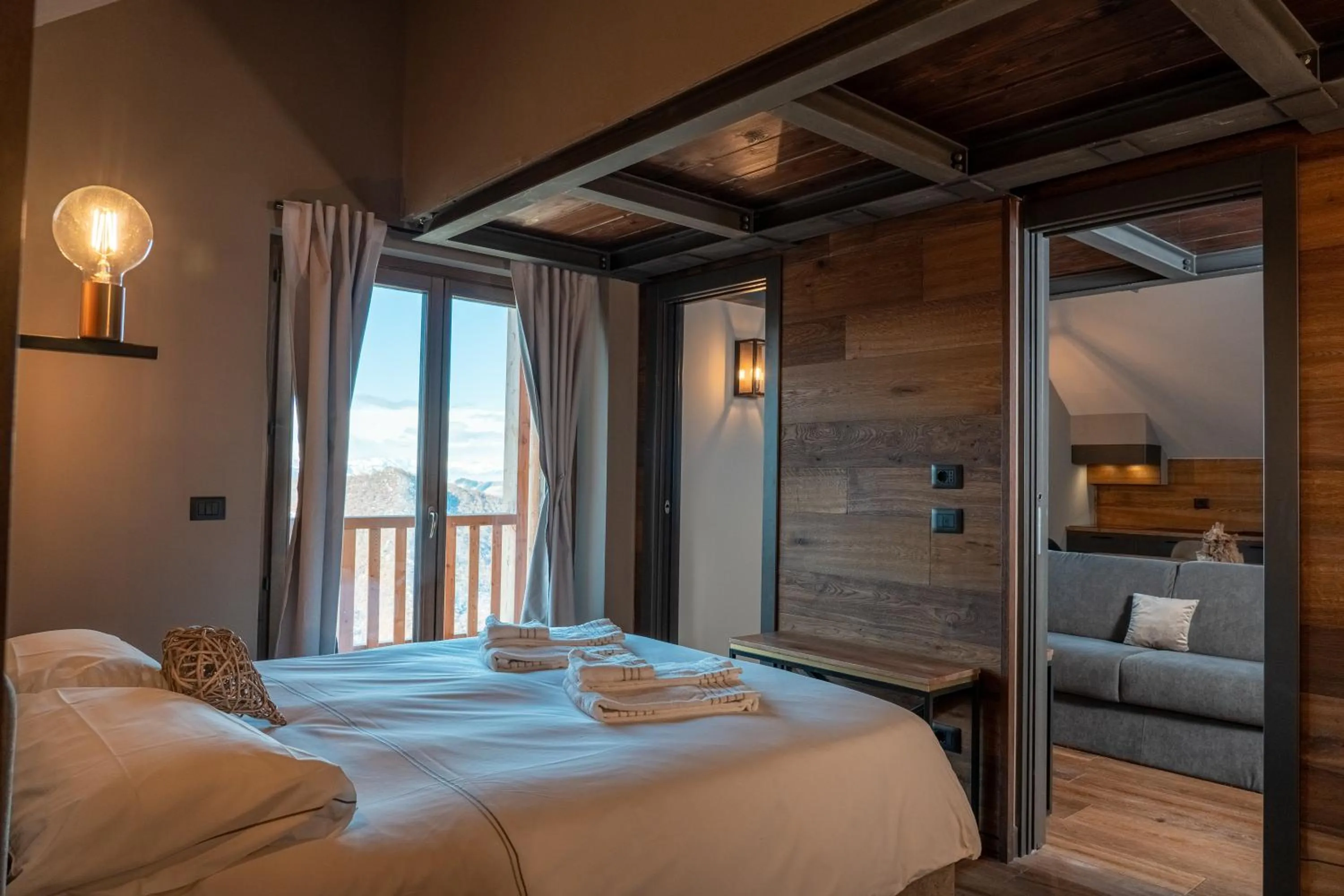 Bed in Chalet Everest - Luxury Apartments