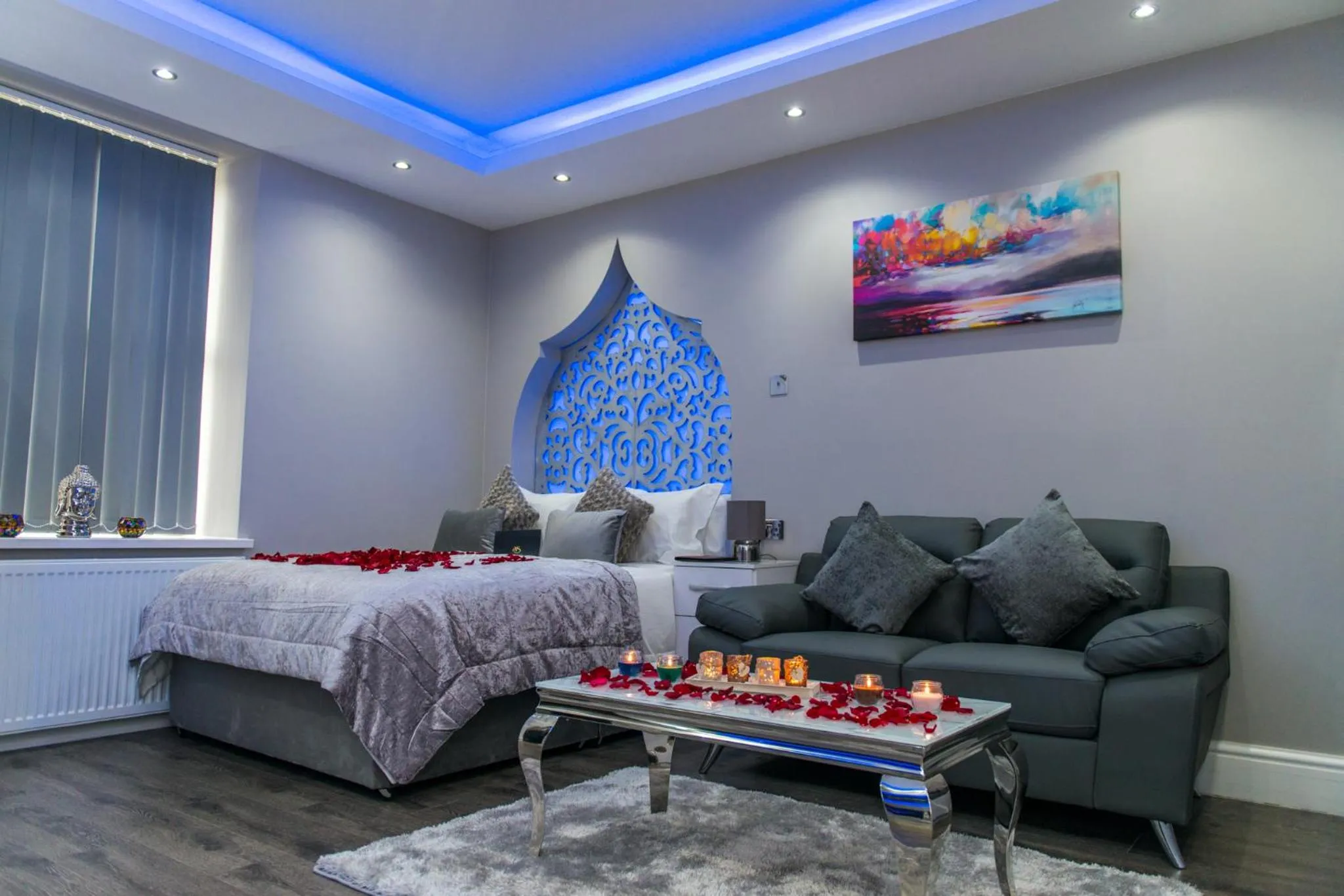 Living room in Aphrodite Suites Huddersfield