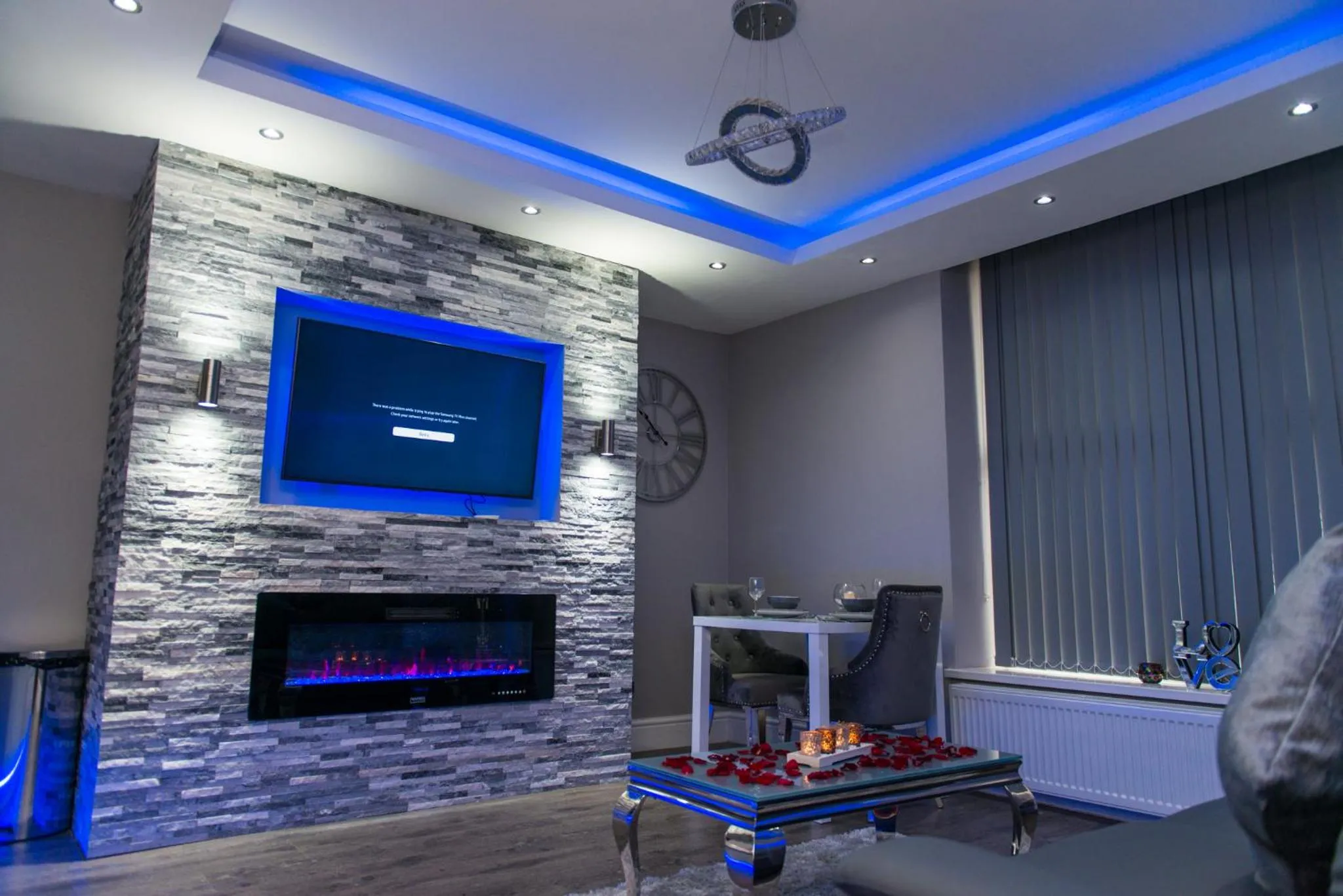 Living room in Aphrodite Suites Huddersfield