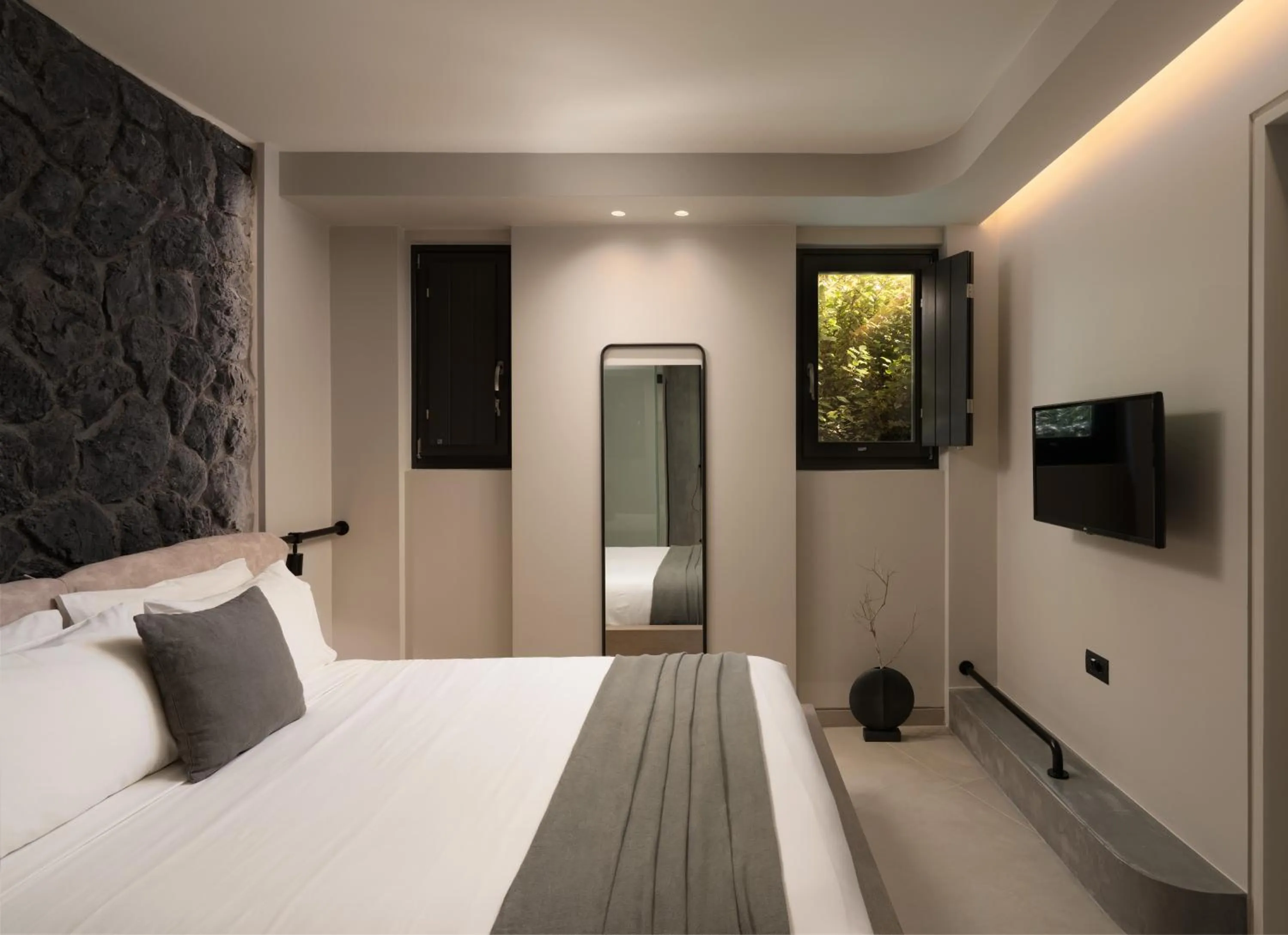 Bed in Apikia Santorini