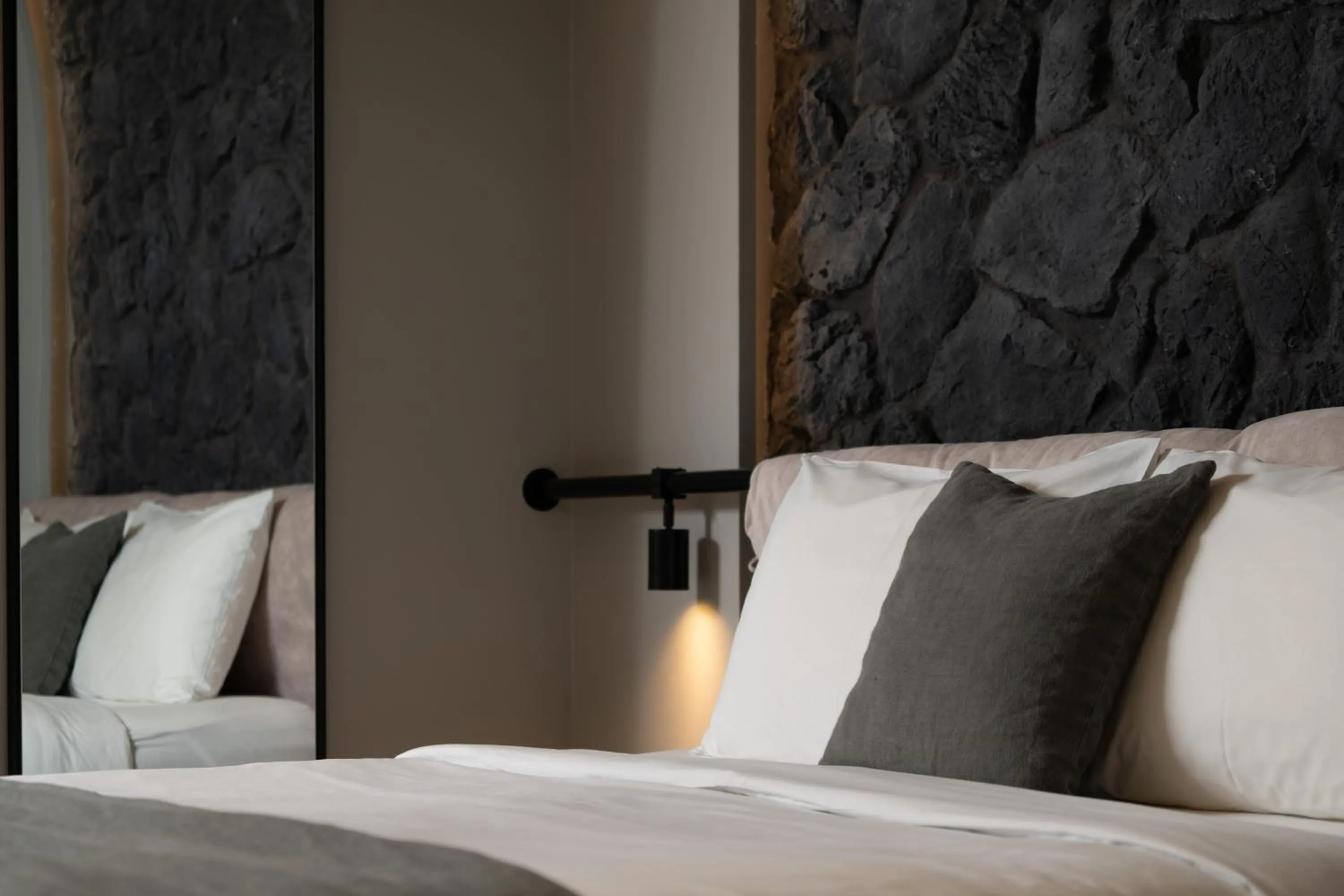 Bed in Apikia Santorini