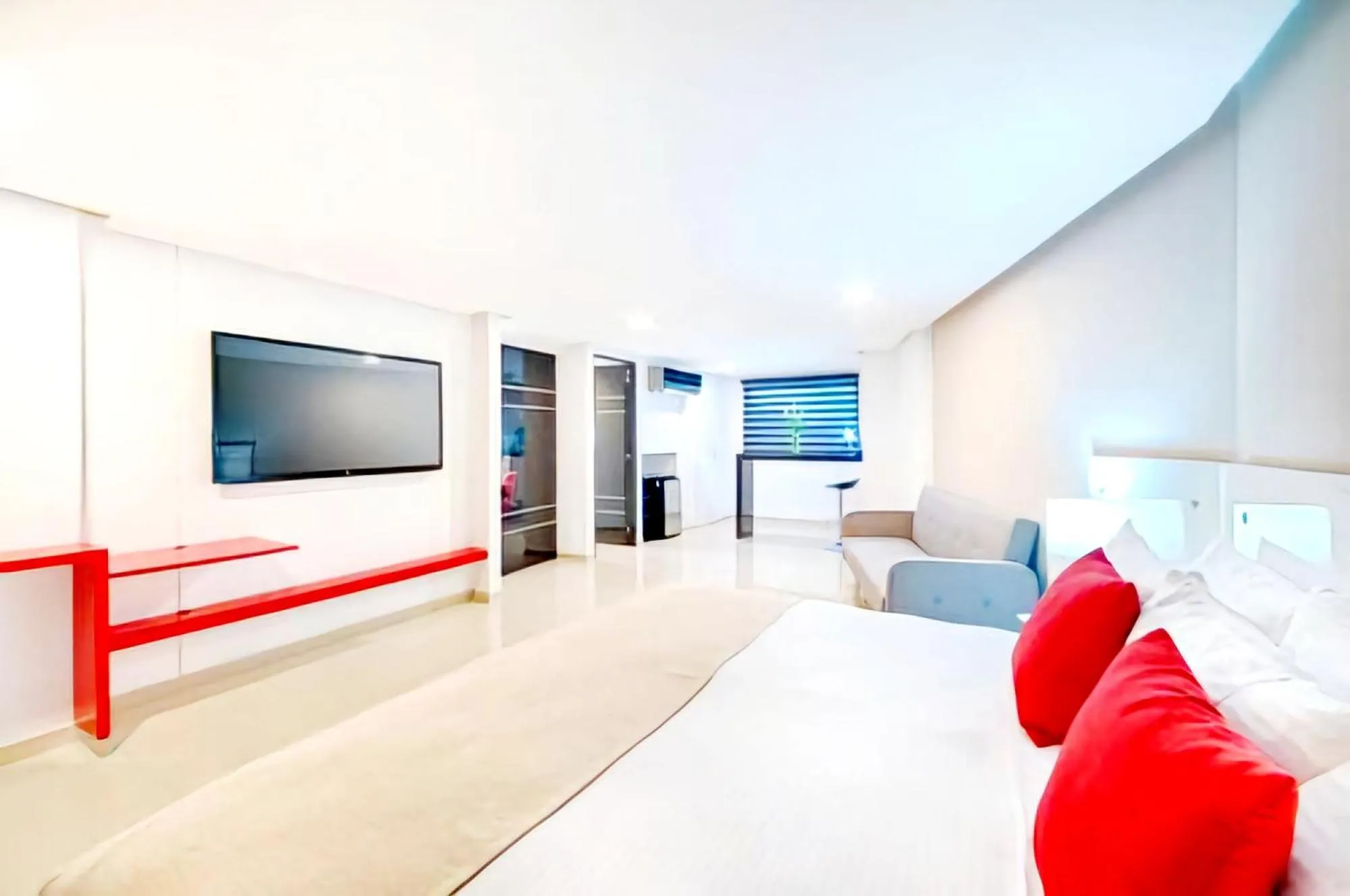 Bed in Hotel Blue 66