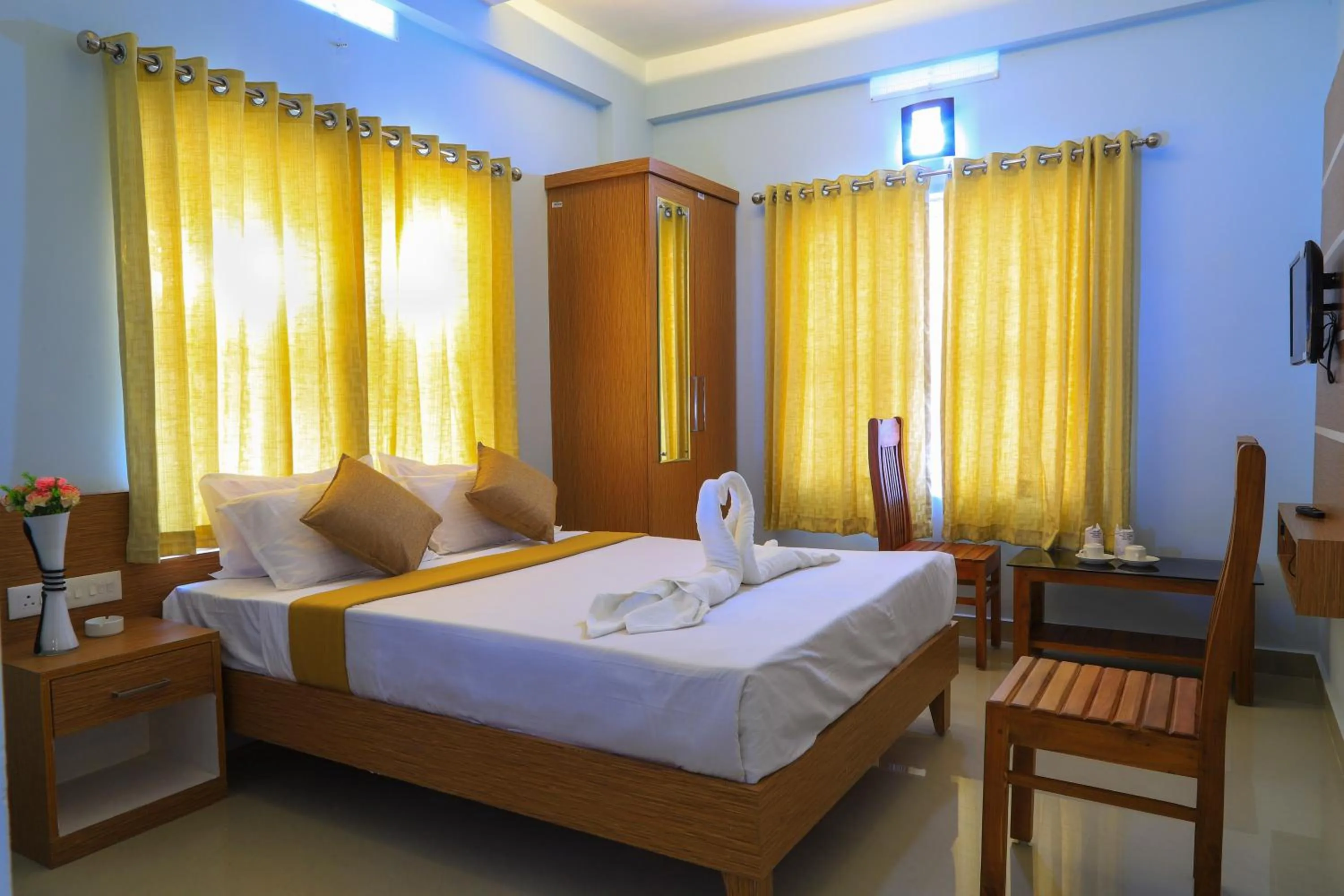 Bed in T Homes Thekkady