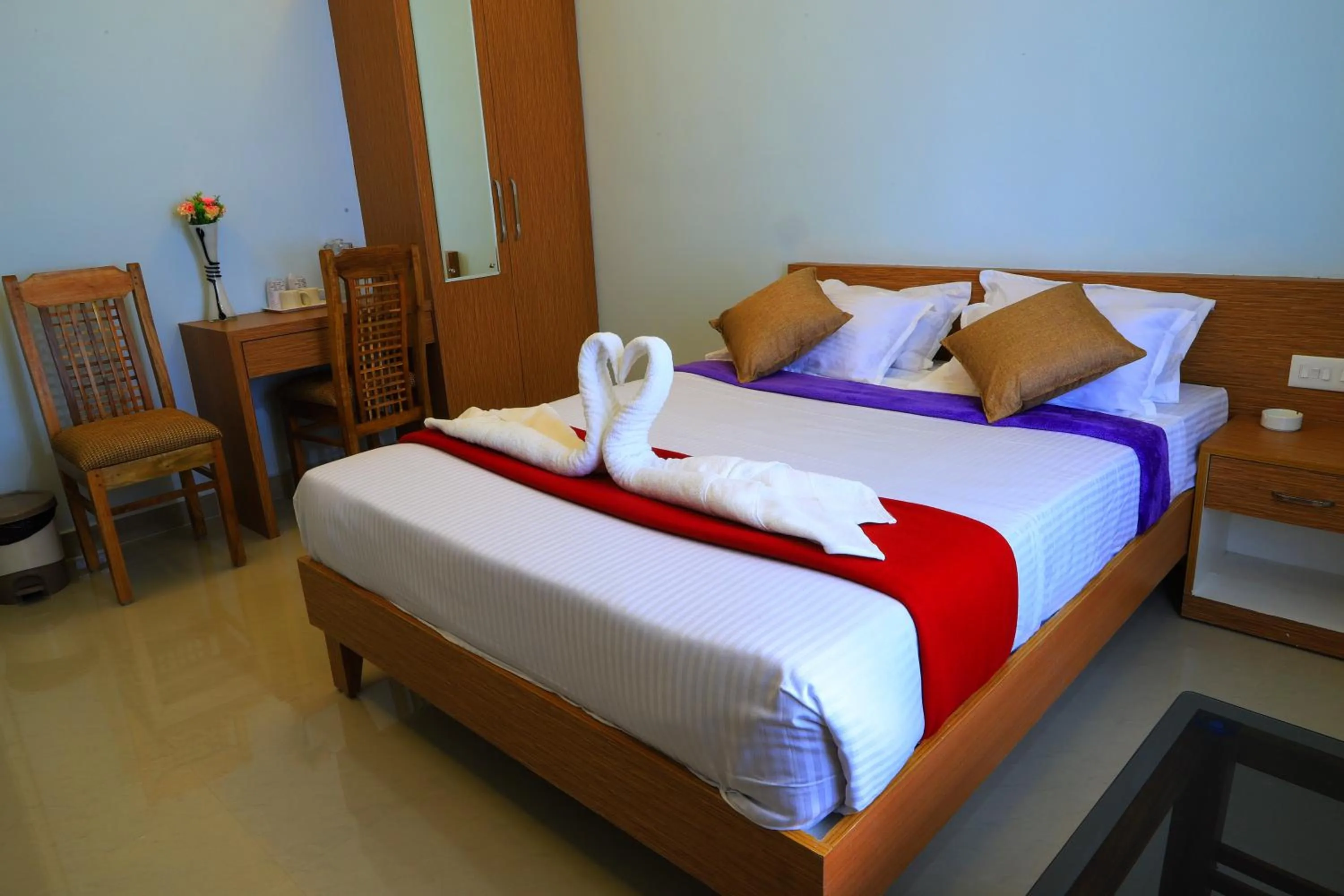 Bed in T Homes Thekkady