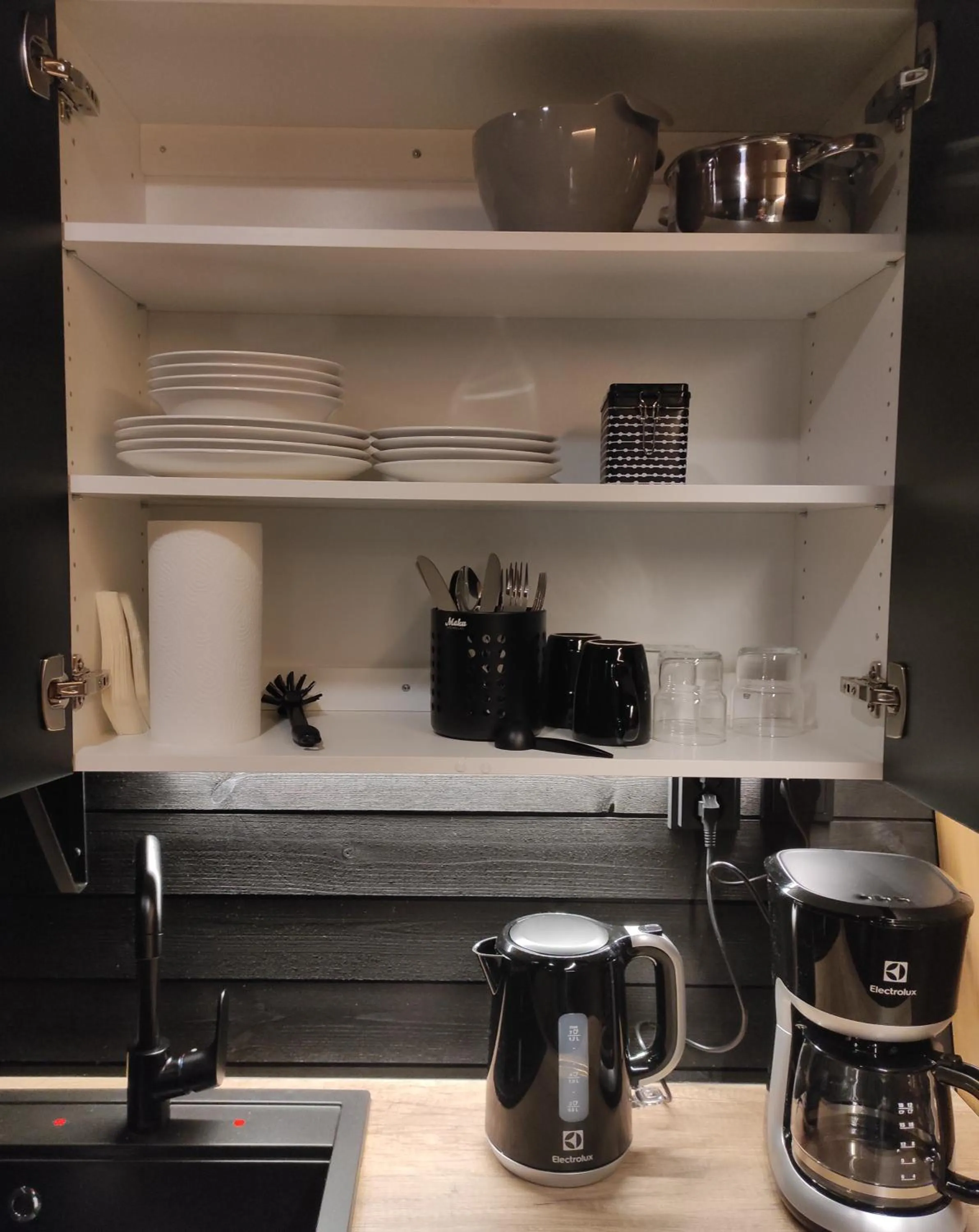 Kitchen or kitchenette in Black Hotel