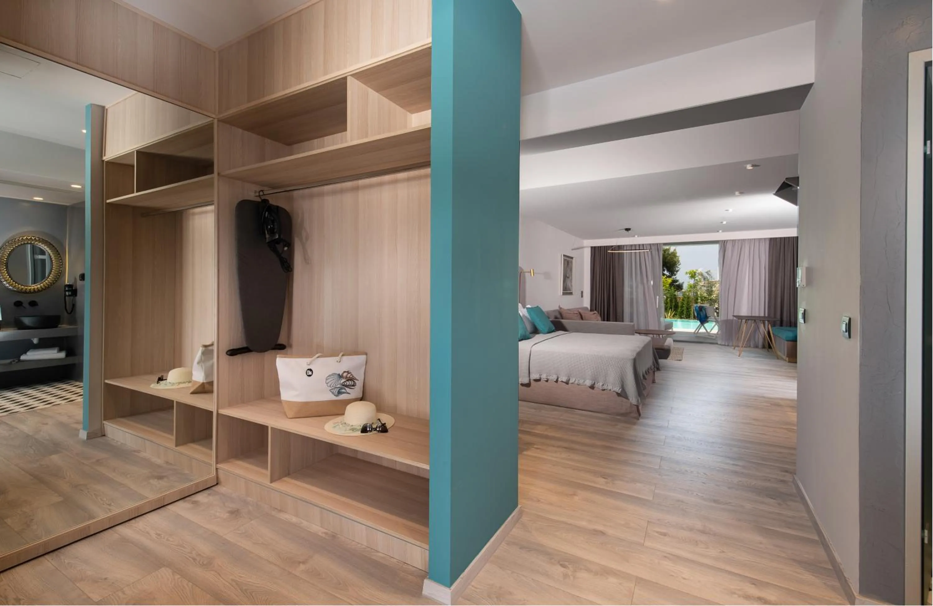 Living room in Lagomandra Luxury Suites with Private Pools