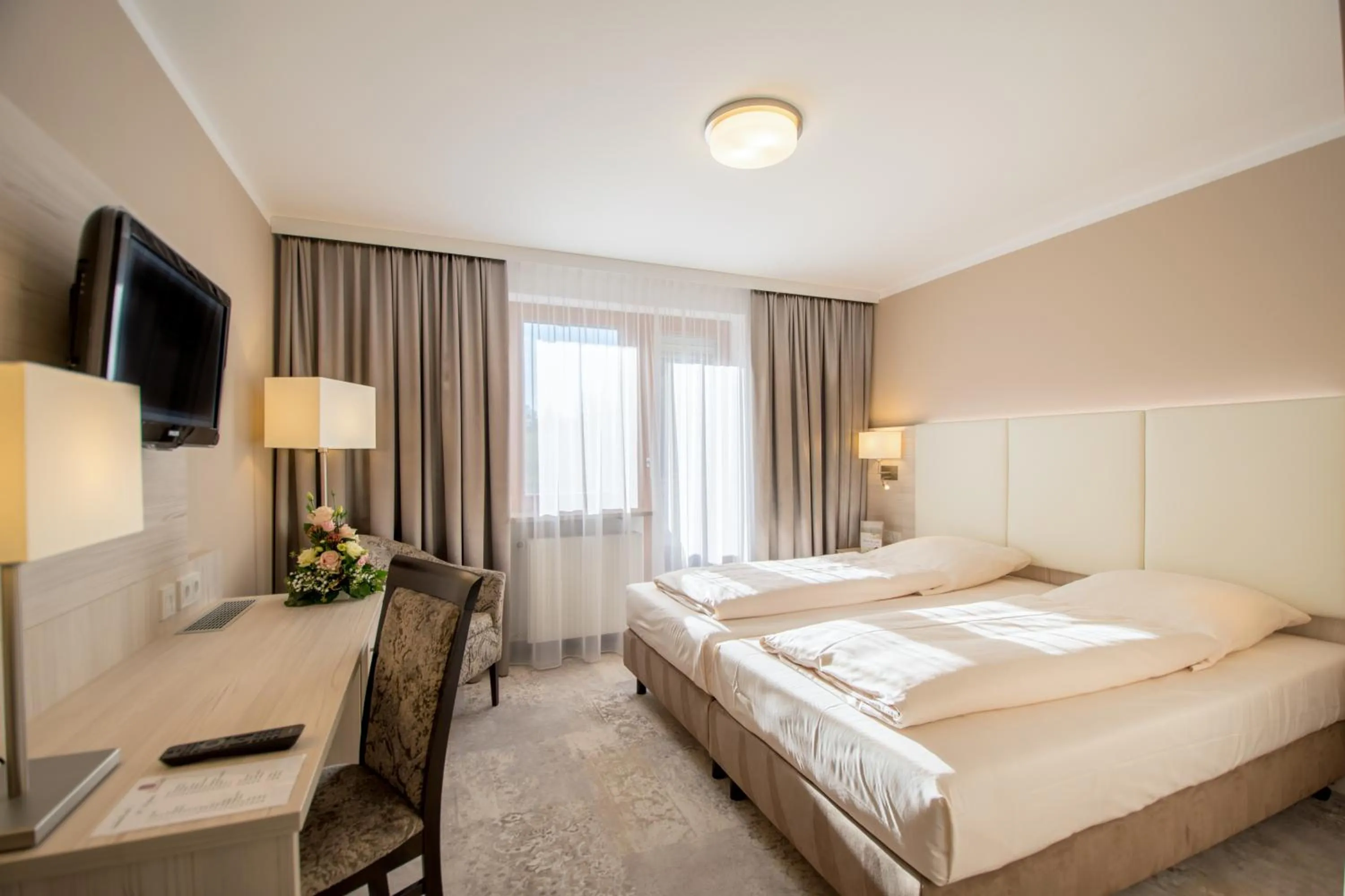 Bed in Hotel Seeblick