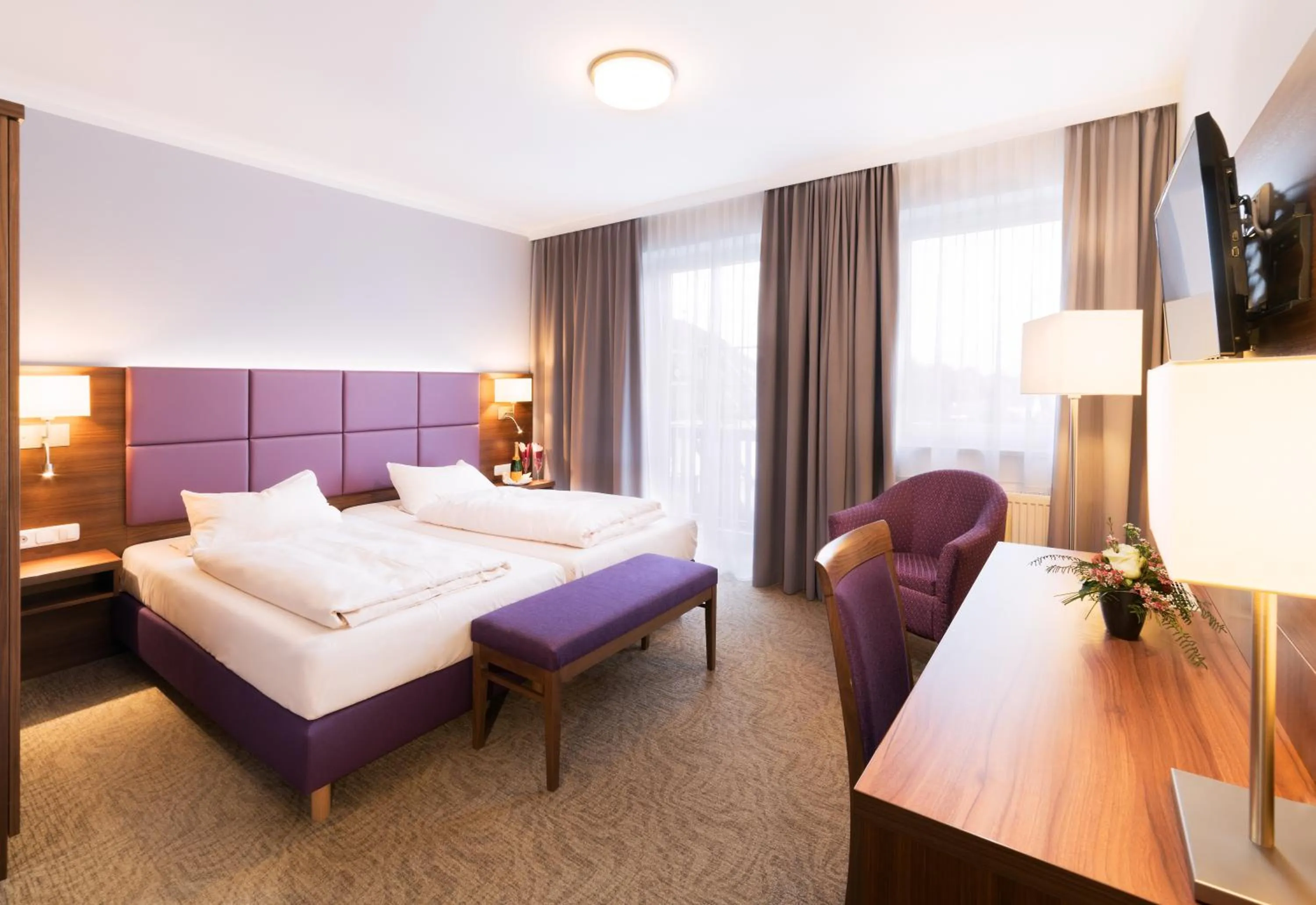 Bed in Hotel Seeblick