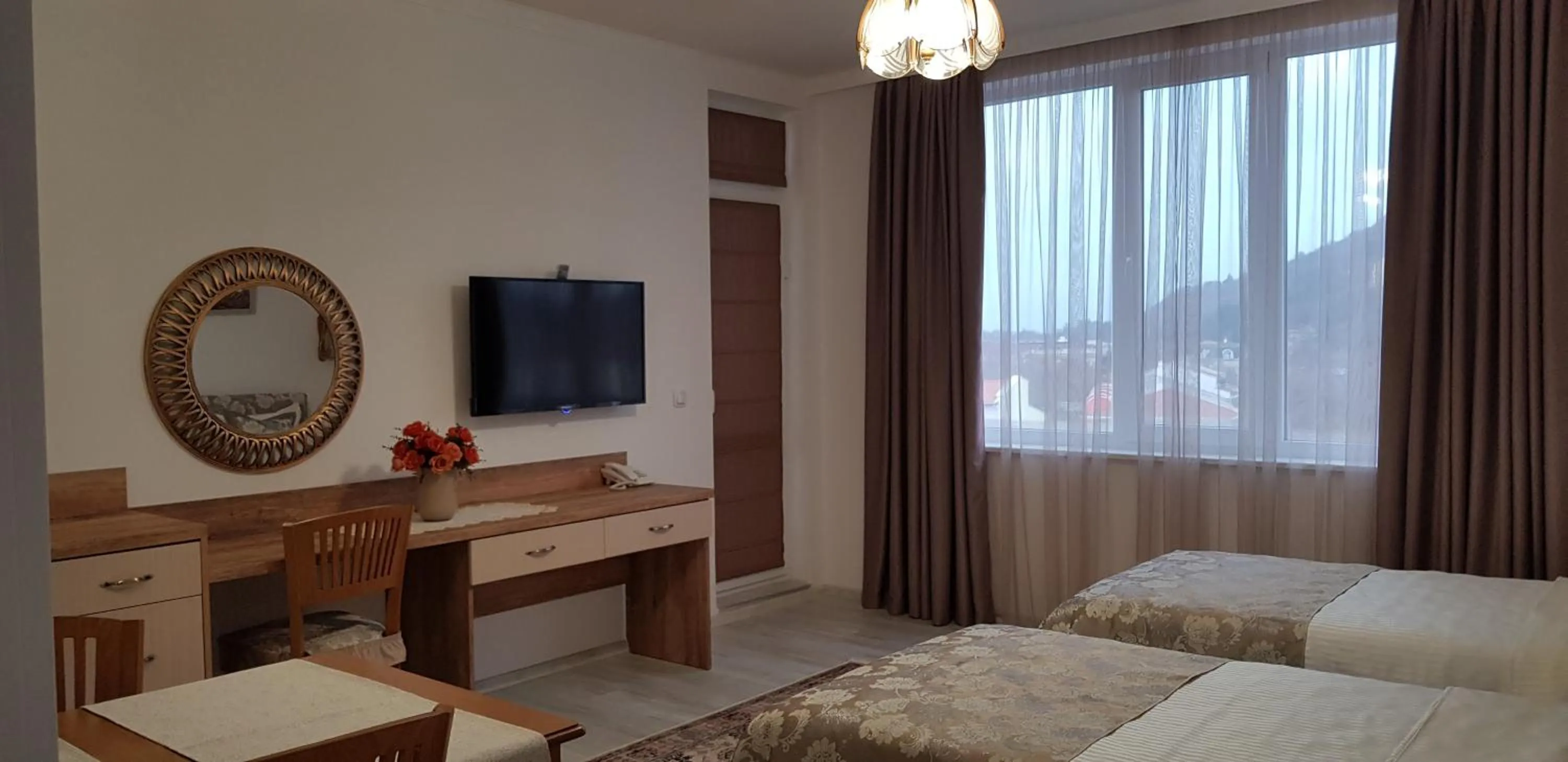 Communal lounge/ TV room, Bed in Aparthotel Olympus Plaza - SPA & Indoor Pool