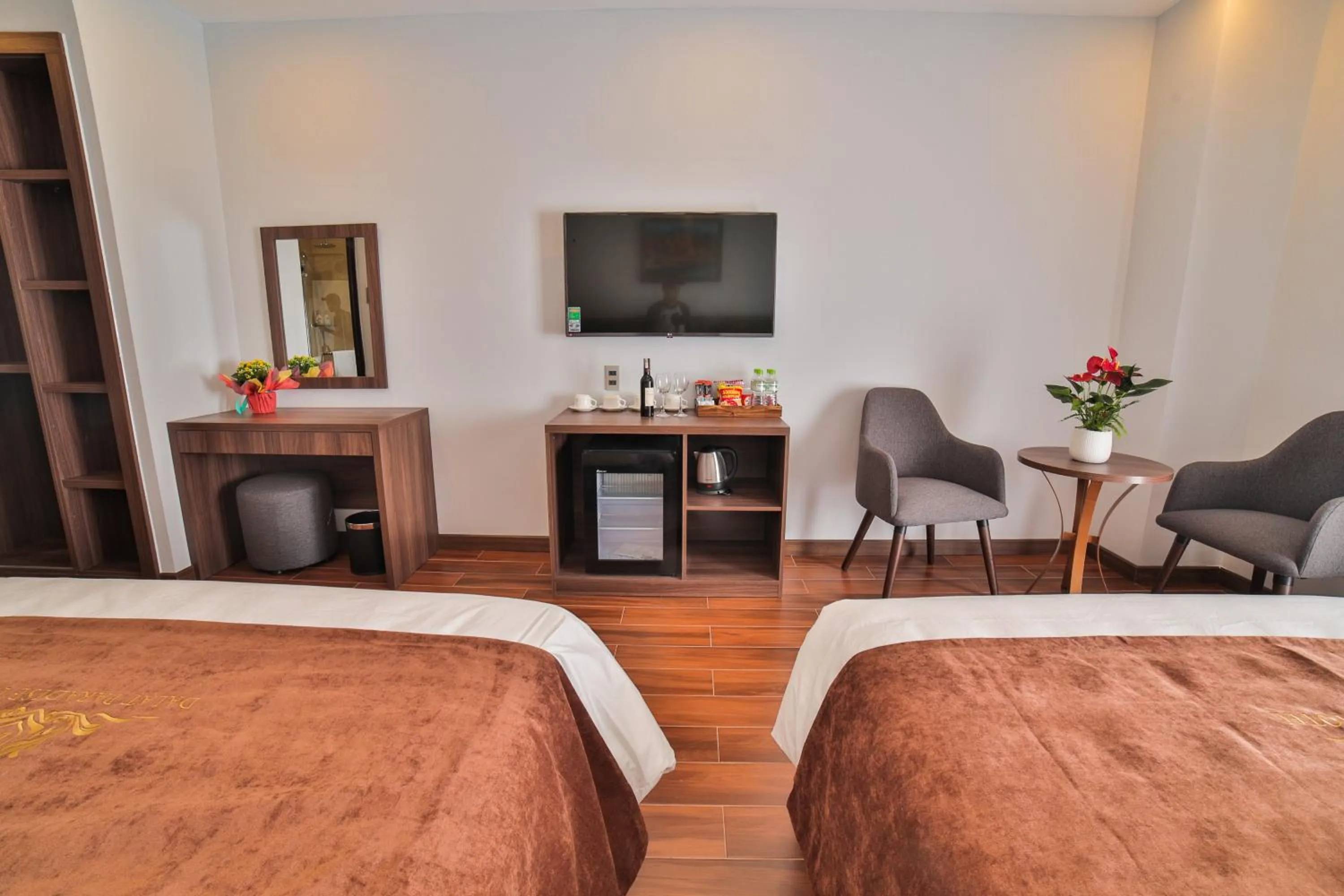 Bed in Dalat Paradise Hotel