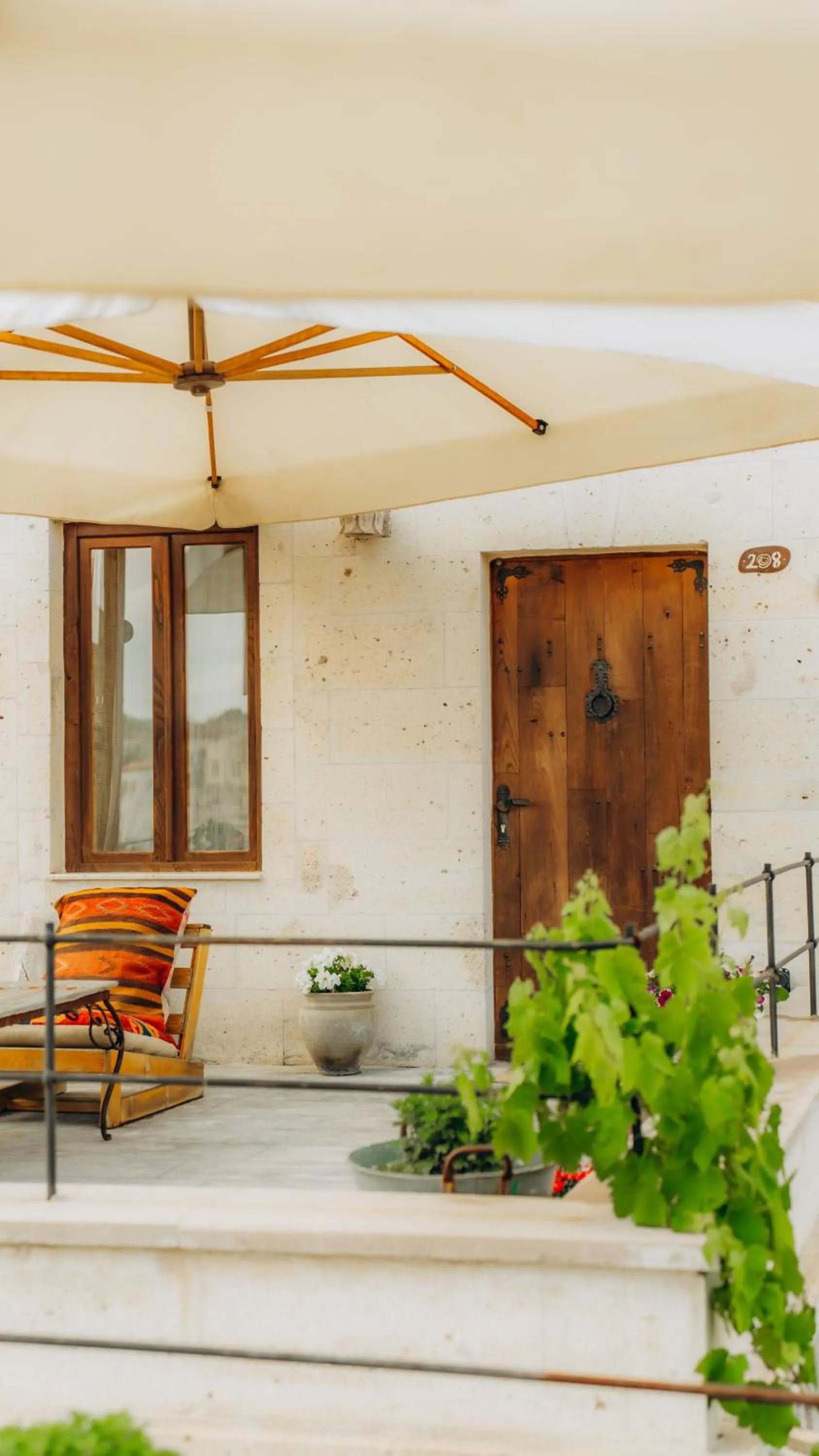 Balcony/Terrace in Doda Artisanal Cave Hotel 14 Plus