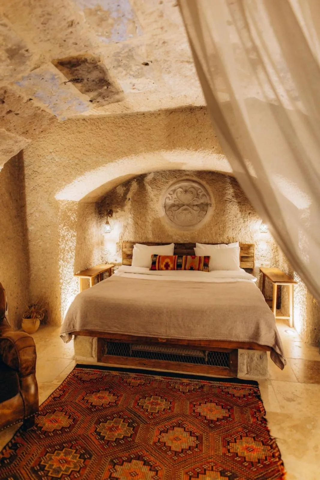 Bed in Doda Artisanal Cave Hotel 14 Plus