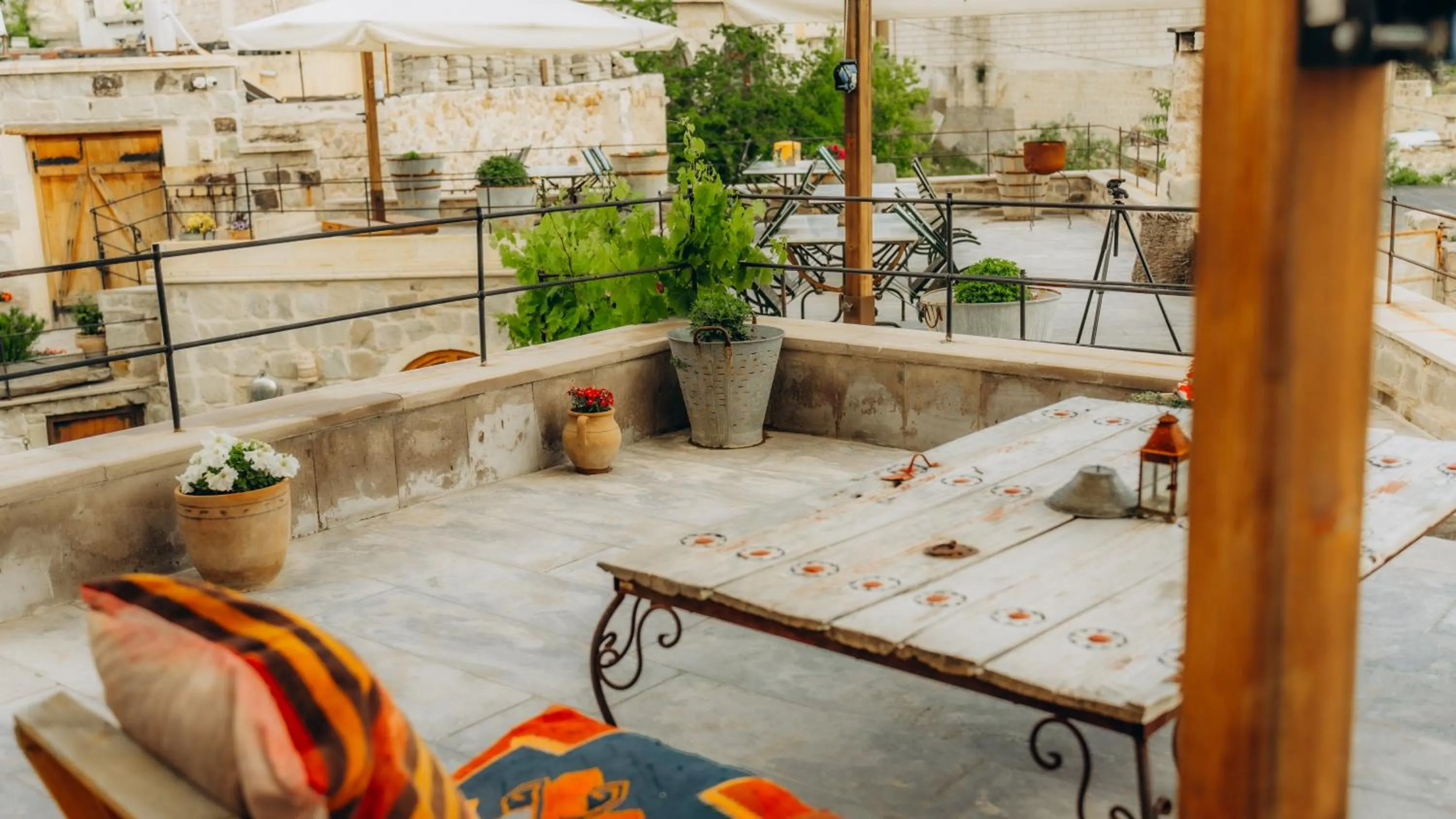 Balcony/Terrace in Doda Artisanal Cave Hotel 14 Plus