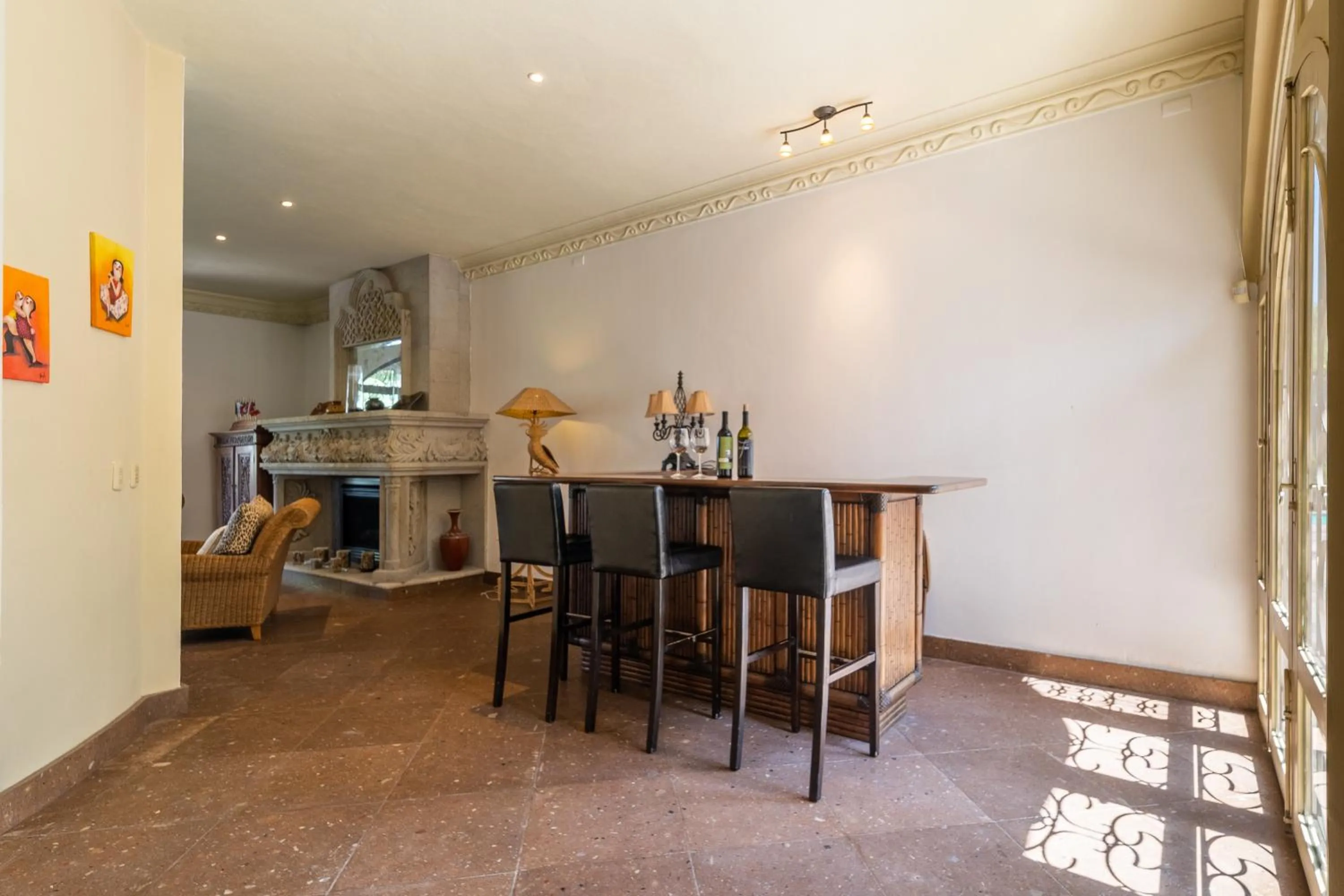 Living room in Casa Las Palmas, San Miguel de Allende