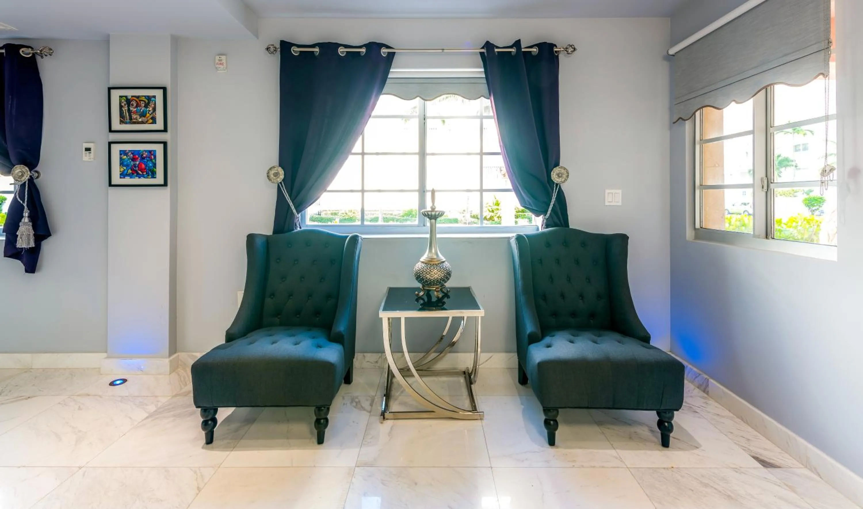 Seating area in Secret Garden Miami Beach