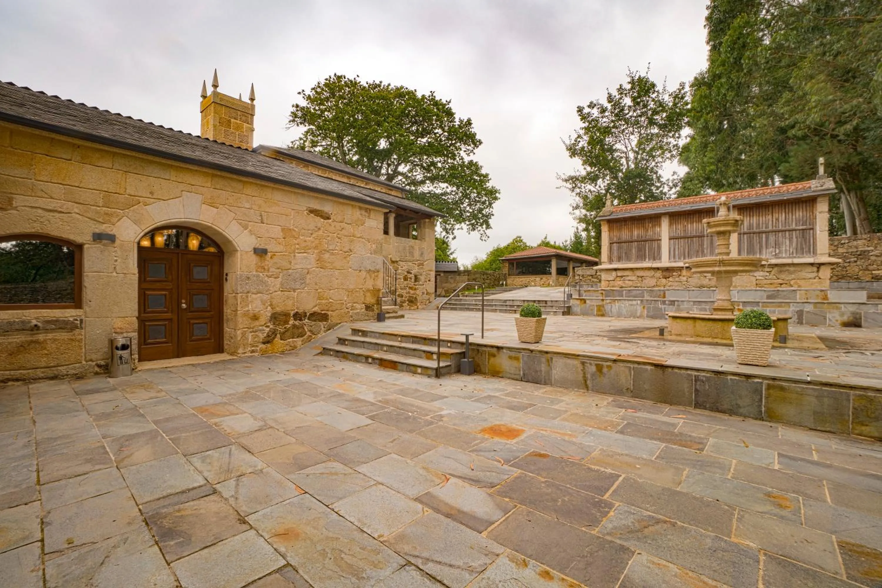 Patio in Hotel As Torres da Hermida