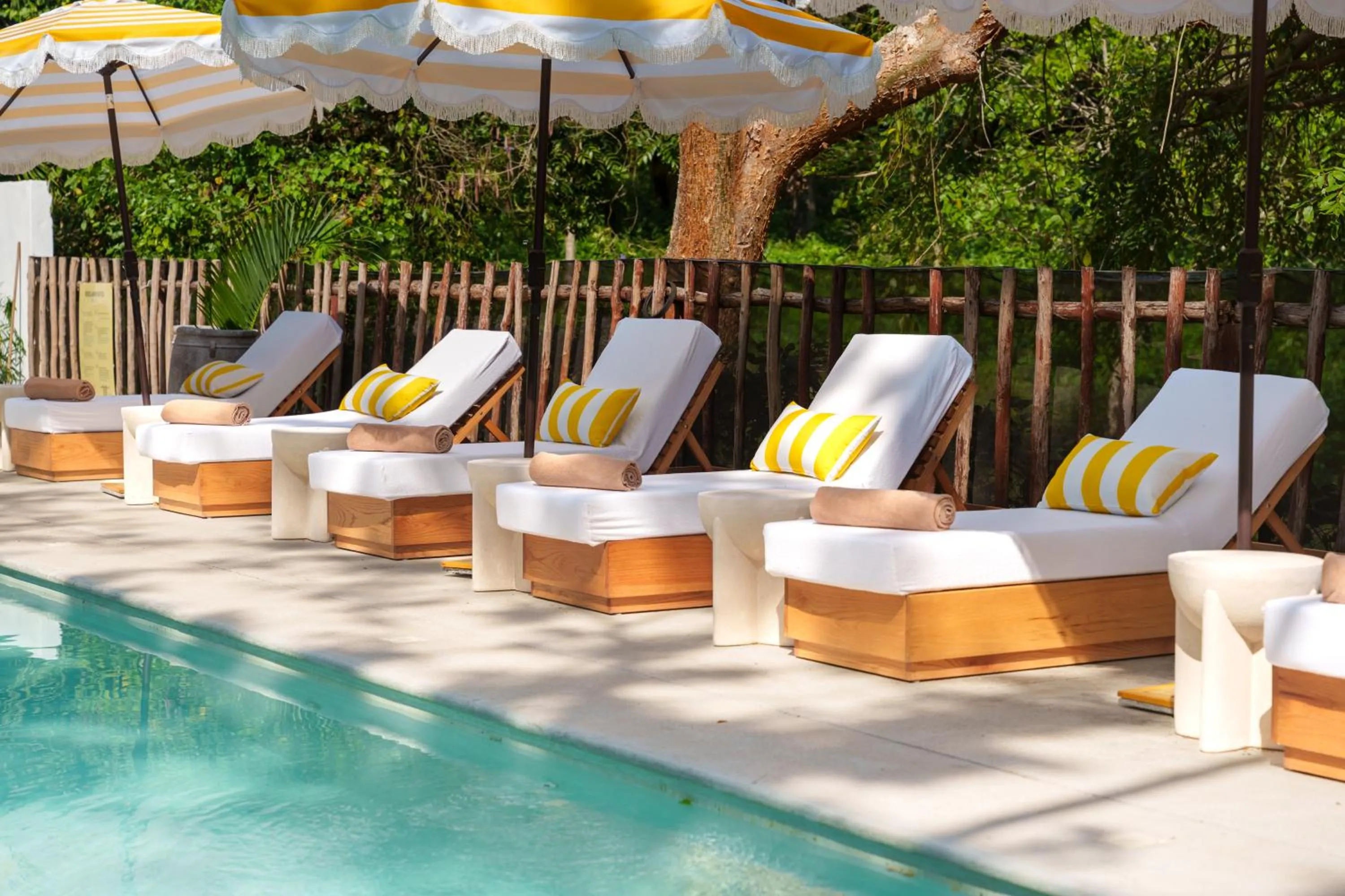 Swimming pool in Mikasa Bacalar Hotel Boutique, Lagoon Front