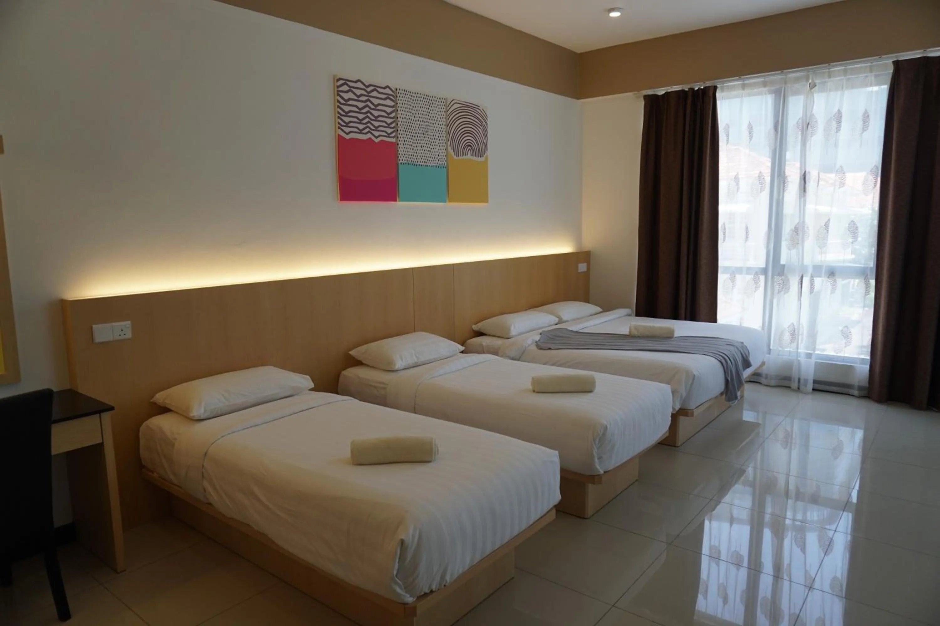 Bed in Scott Service Suites