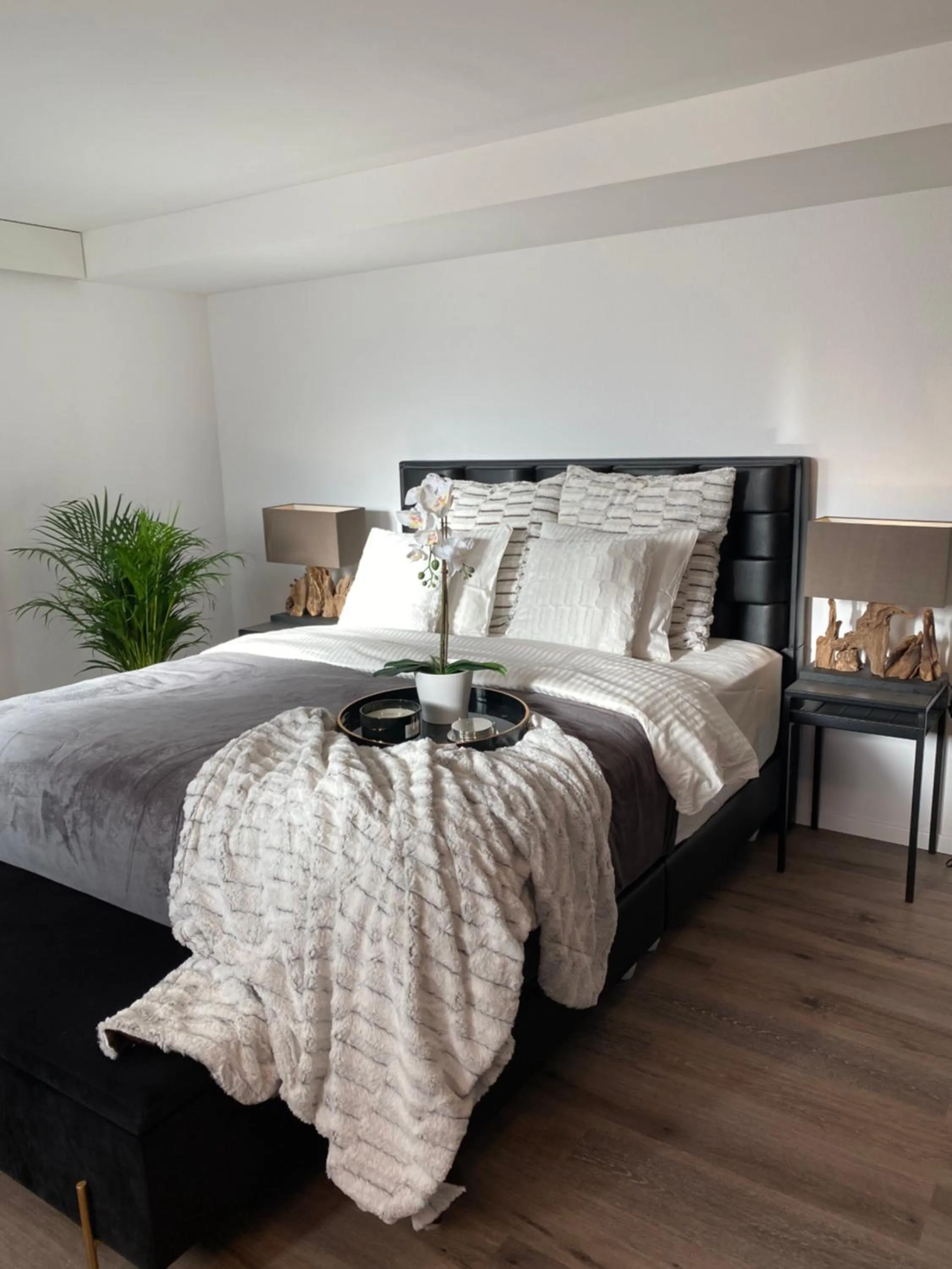 Bed in Private Spa LUX with Whirlpool and Sauna in Zurich