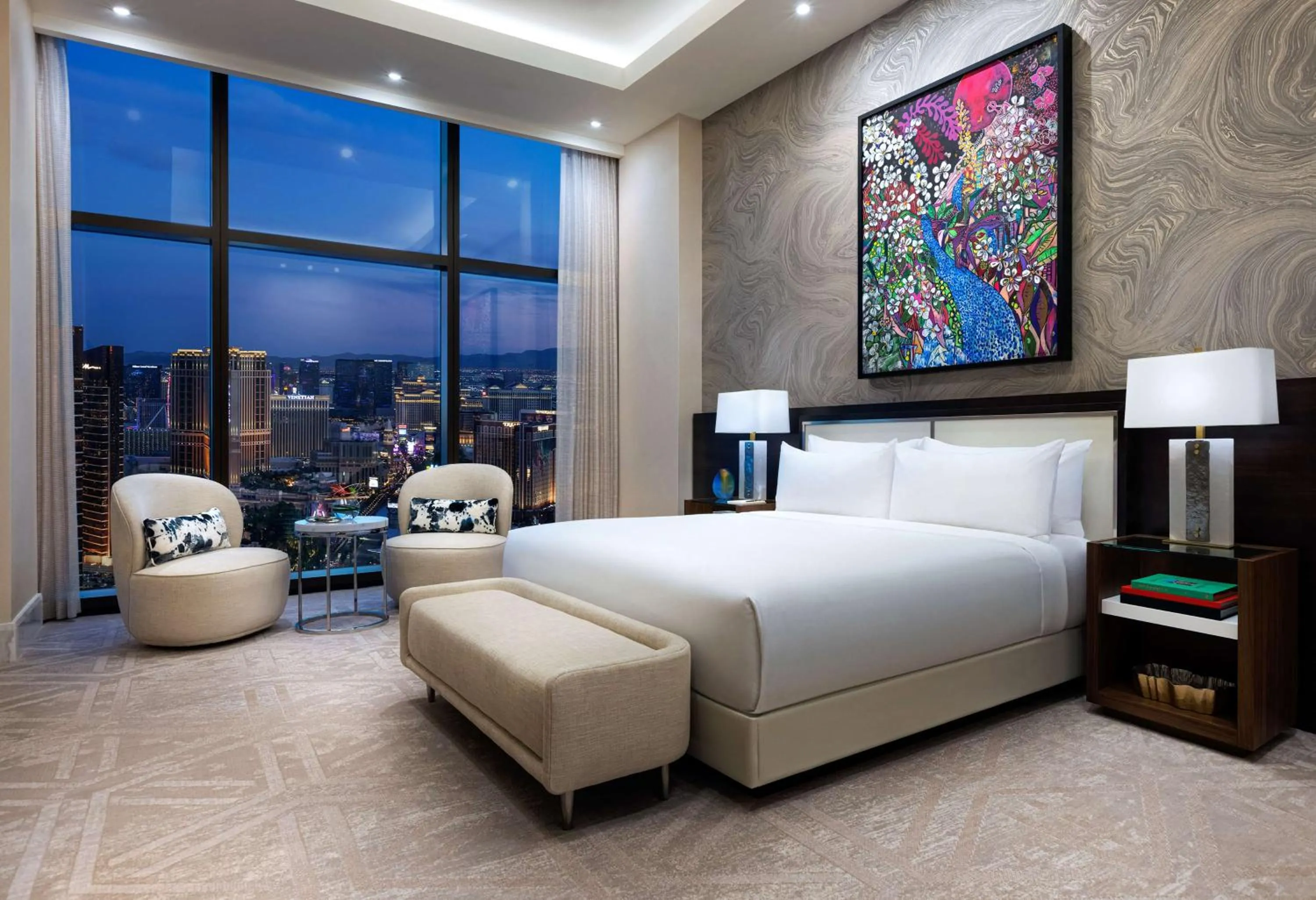 Bed in Crockfords Las Vegas, LXR Hotels & Resorts at Resorts World