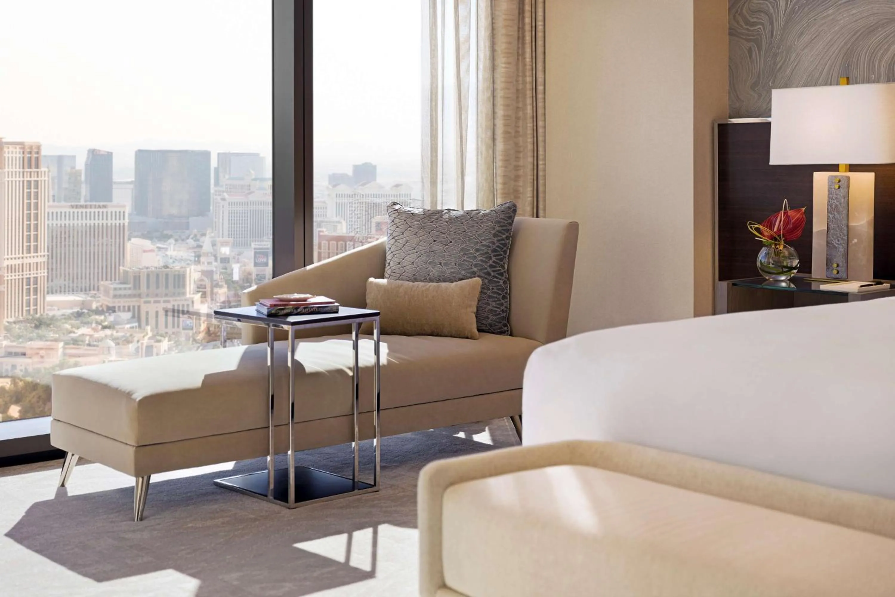 Bed in Crockfords Las Vegas, LXR Hotels & Resorts at Resorts World