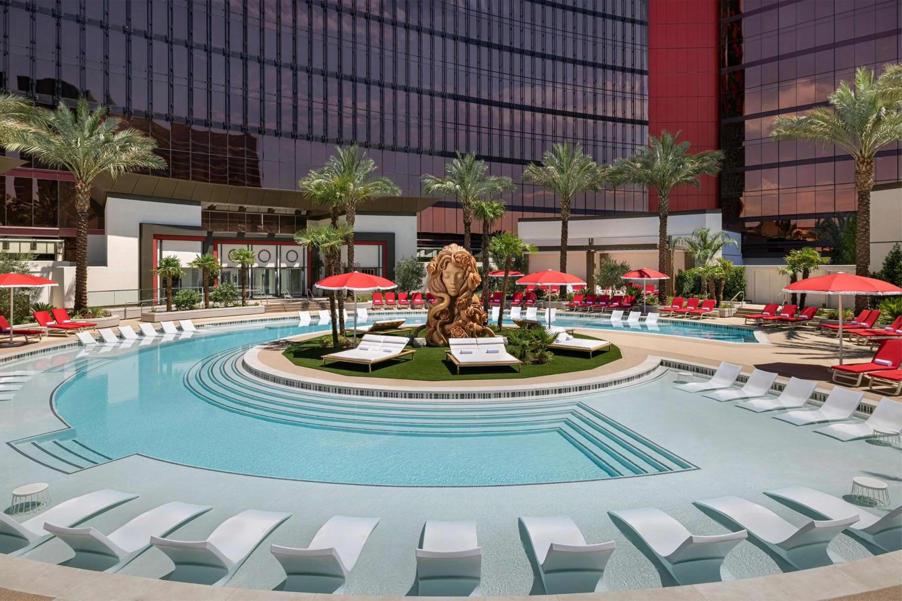 Pool view in Crockfords Las Vegas, LXR Hotels & Resorts at Resorts World