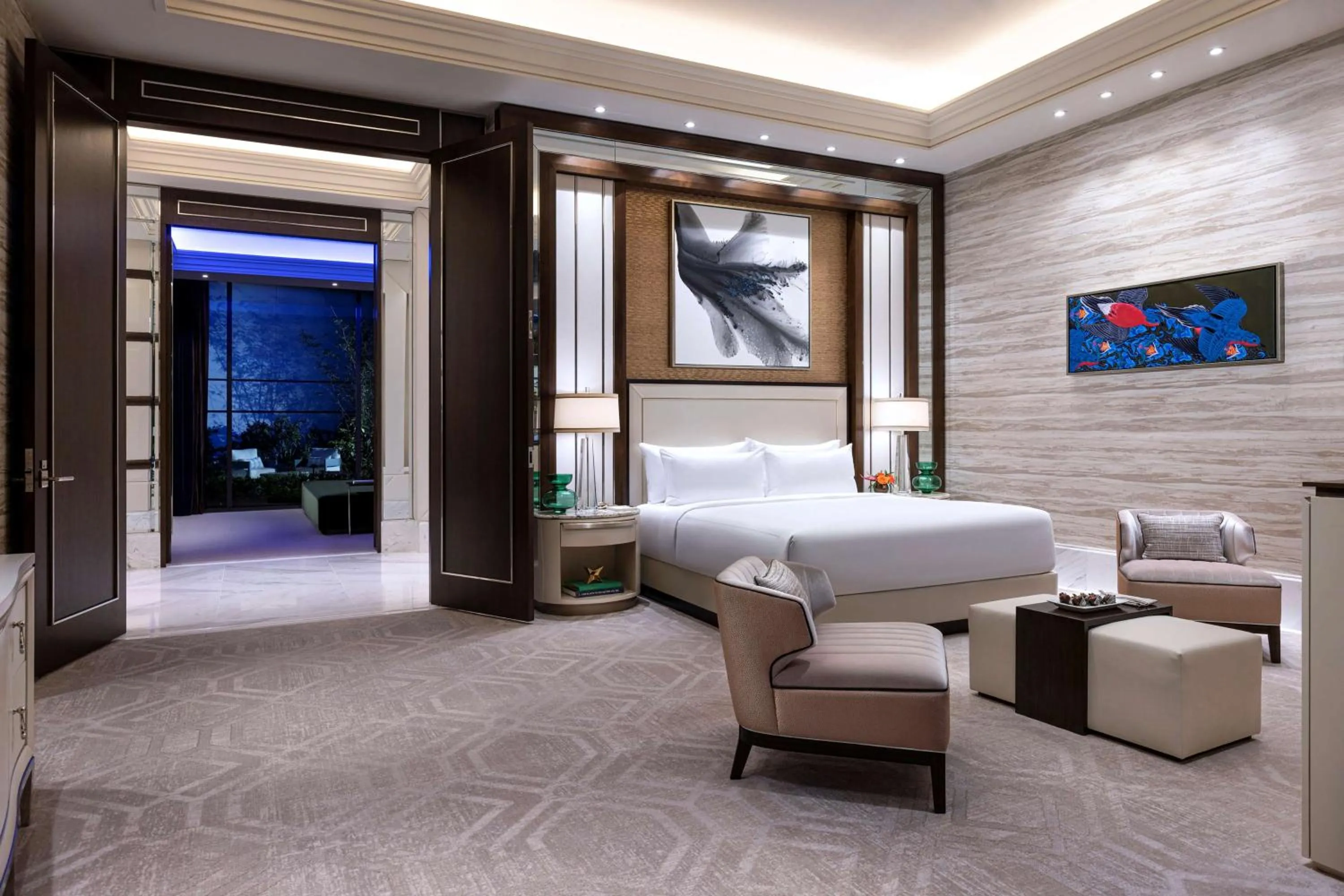 Bed in Crockfords Las Vegas, LXR Hotels & Resorts at Resorts World