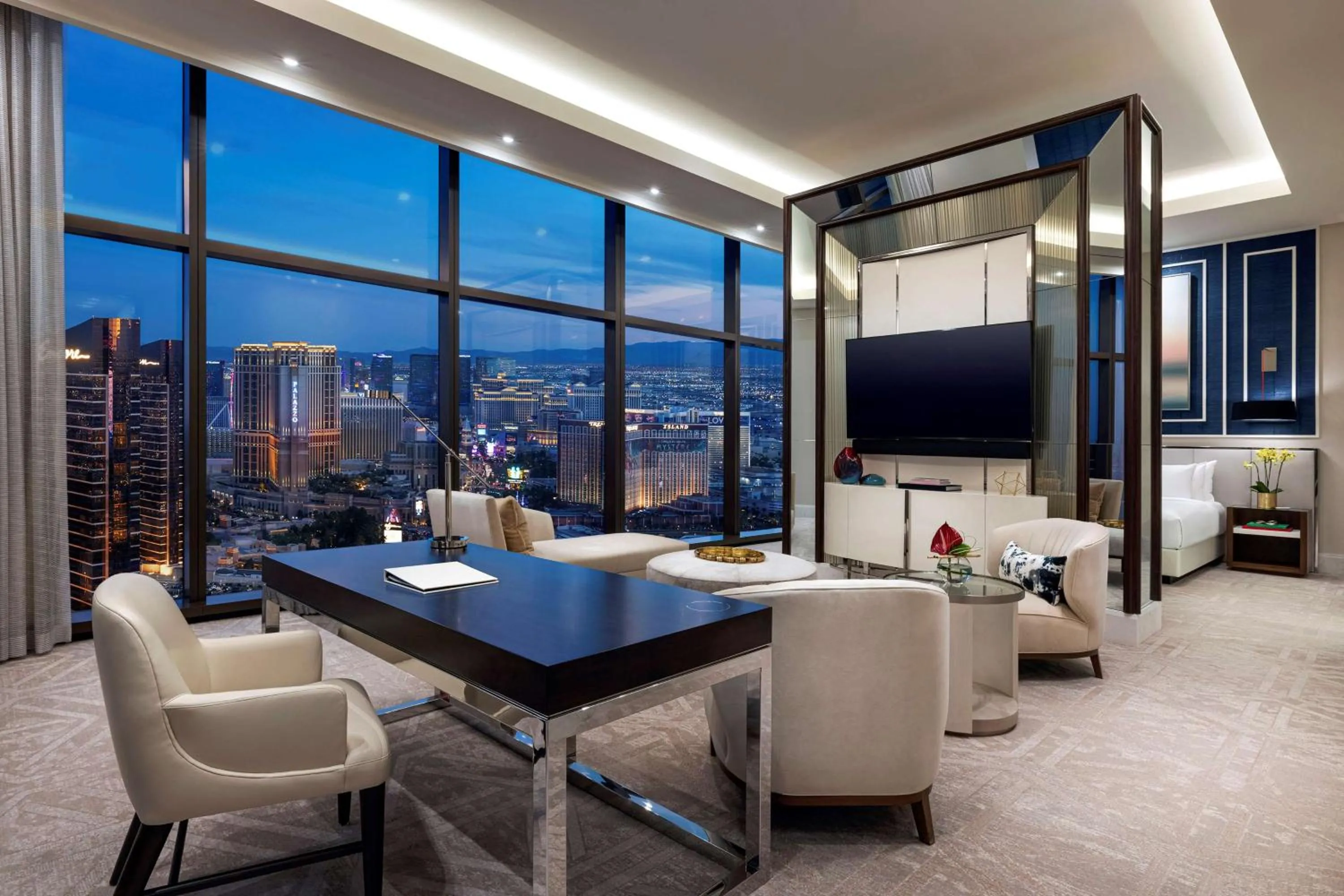 Living room in Crockfords Las Vegas, LXR Hotels & Resorts at Resorts World