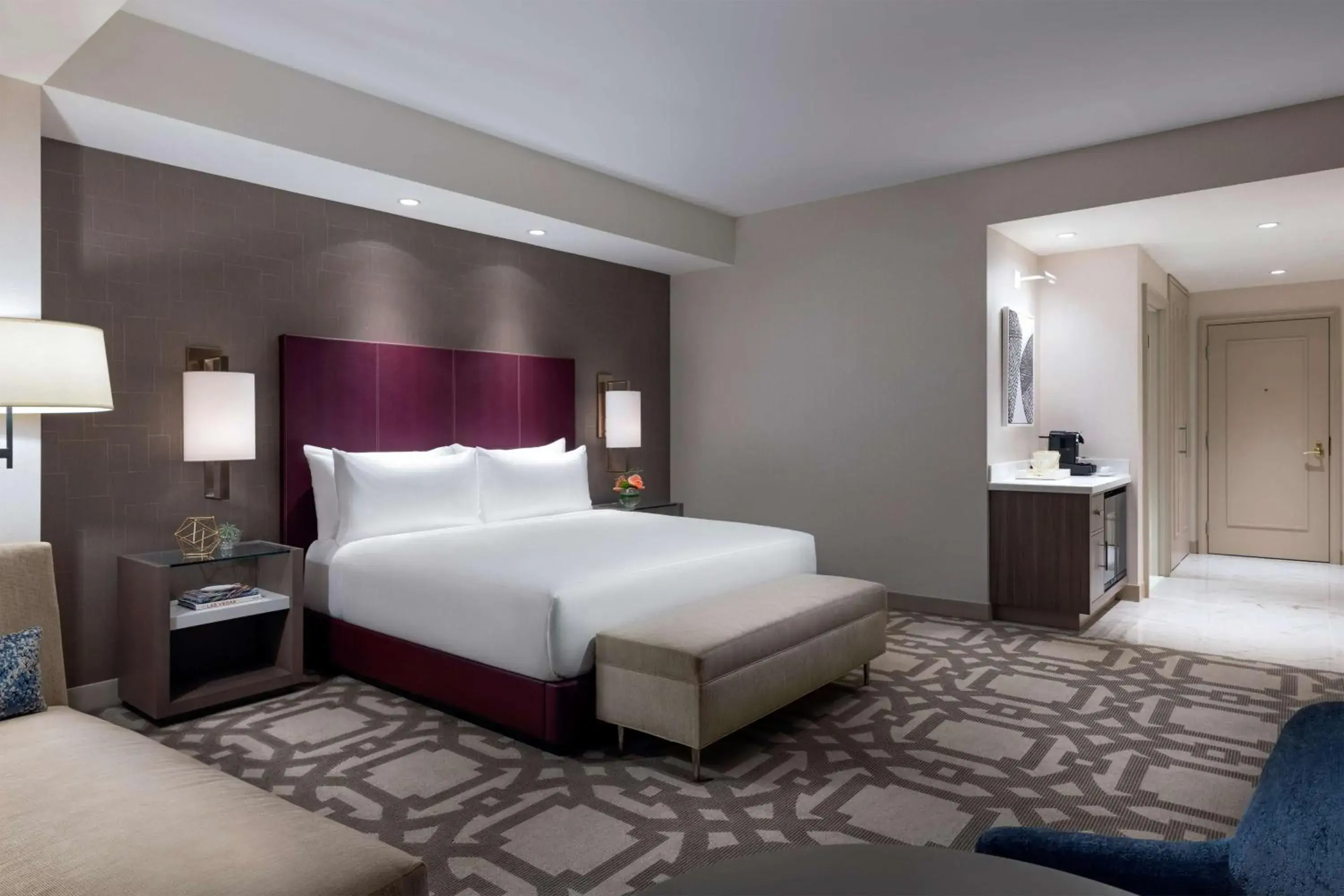 Superior King Room with Strip View in Crockfords Las Vegas, LXR Hotels & Resorts at Resorts World Superior King Room with Strip View in Crockfords Las Vegas, LXR Hotels & Resorts at Resorts World