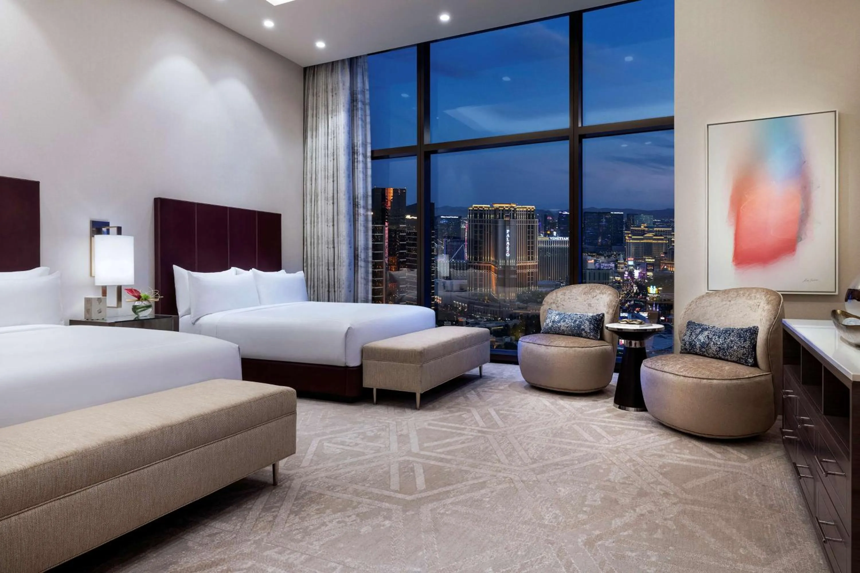 Bed in Crockfords Las Vegas, LXR Hotels & Resorts at Resorts World