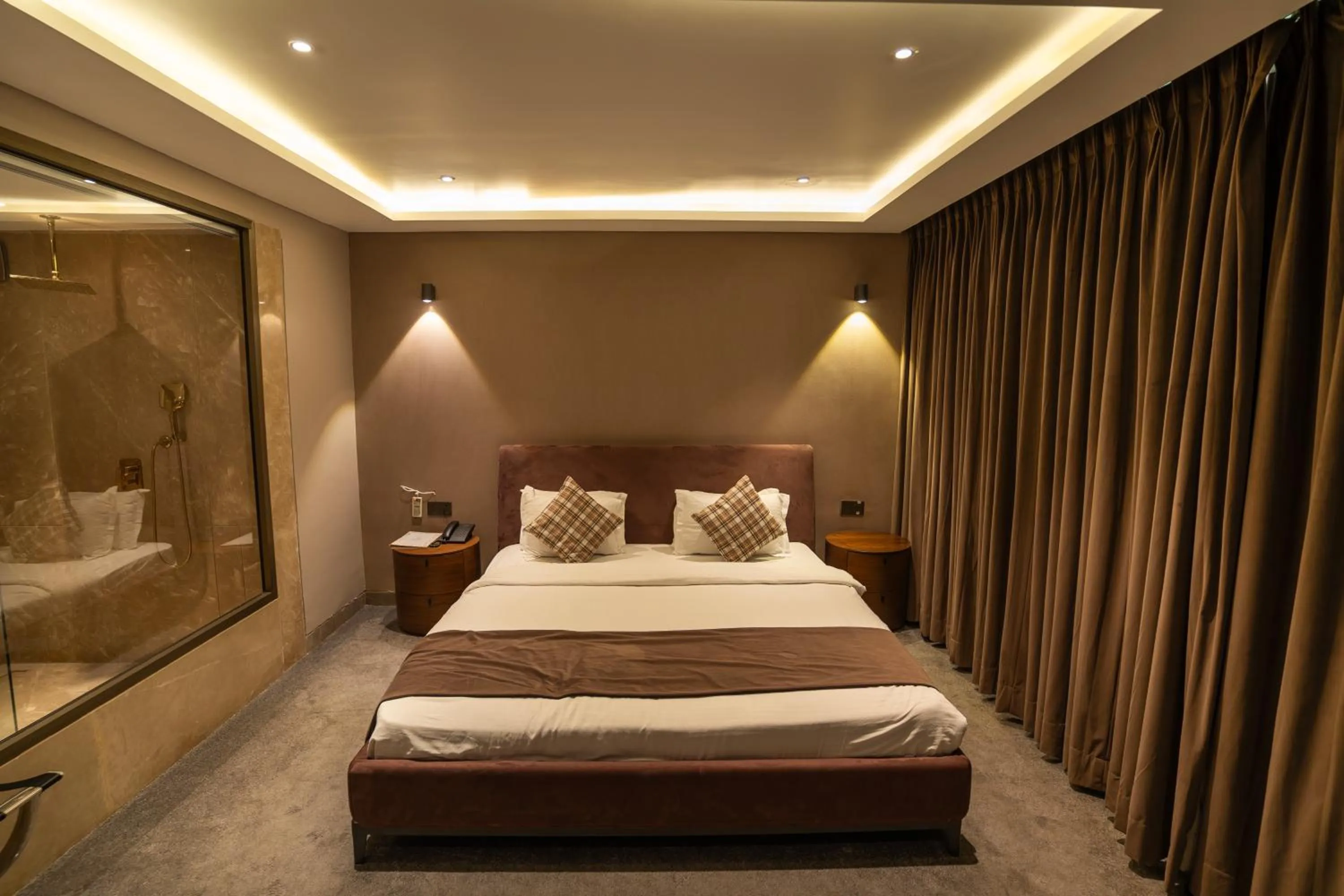 Bed in Leela Resort, The Exotic Boutique Hotel - Pure Veg