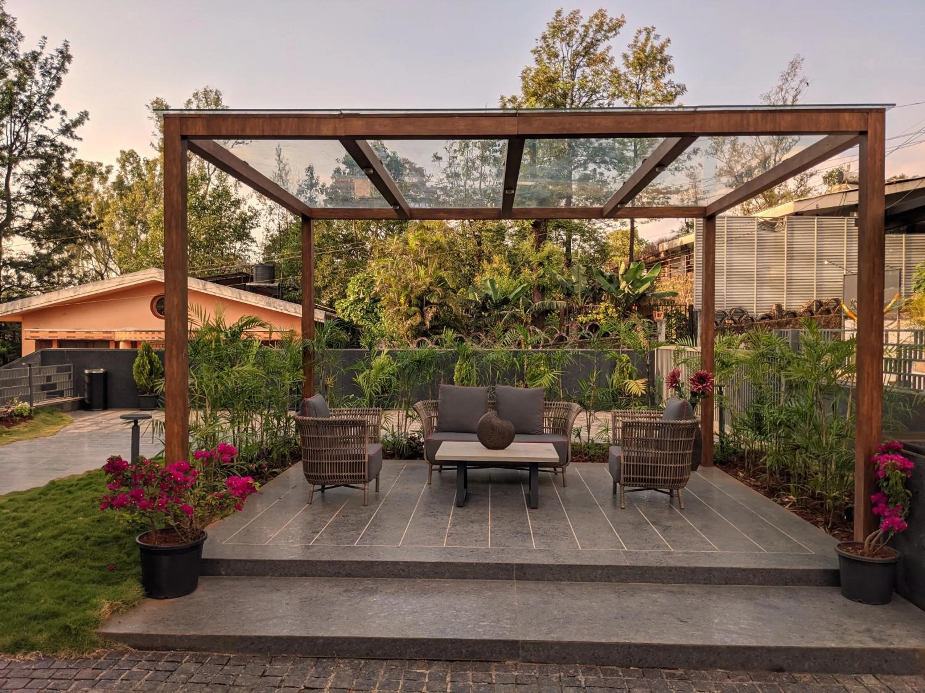Seating area in Leela Resort, The Exotic Boutique Hotel - Pure Veg
