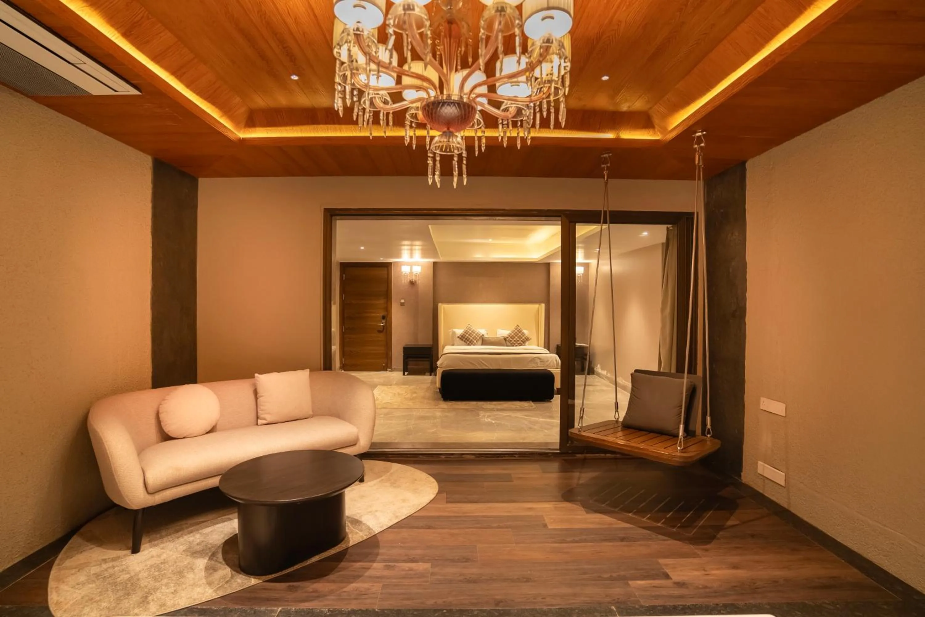 Photo of the whole room, Bed in Leela Resort, The Exotic Boutique Hotel - Pure Veg