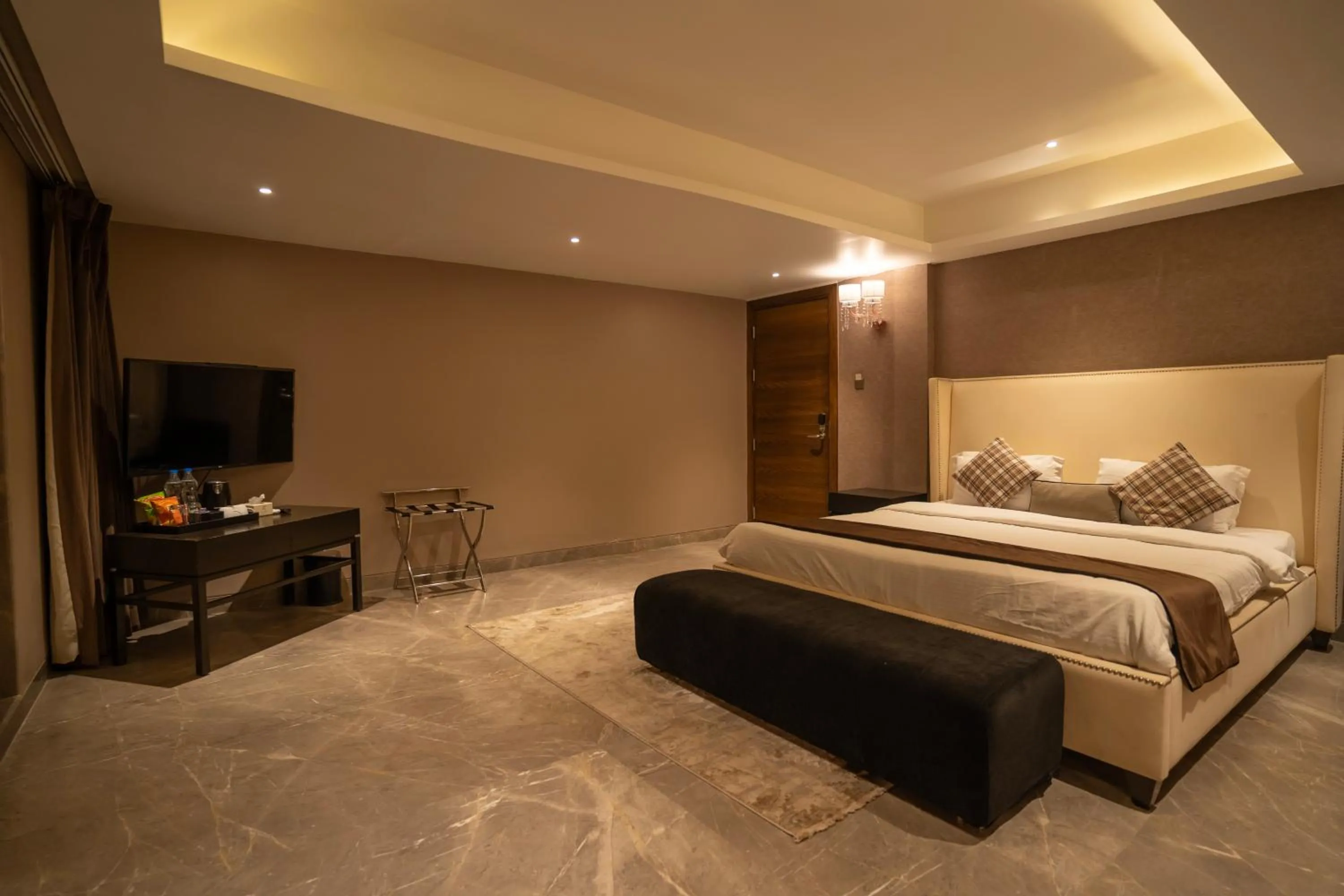 Bed in Leela Resort, The Exotic Boutique Hotel - Pure Veg