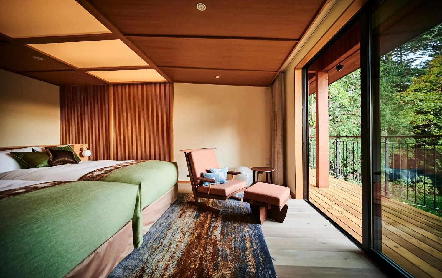 Living room, Bed in THE HIRAMATSU KARUIZAWA MIYOTA