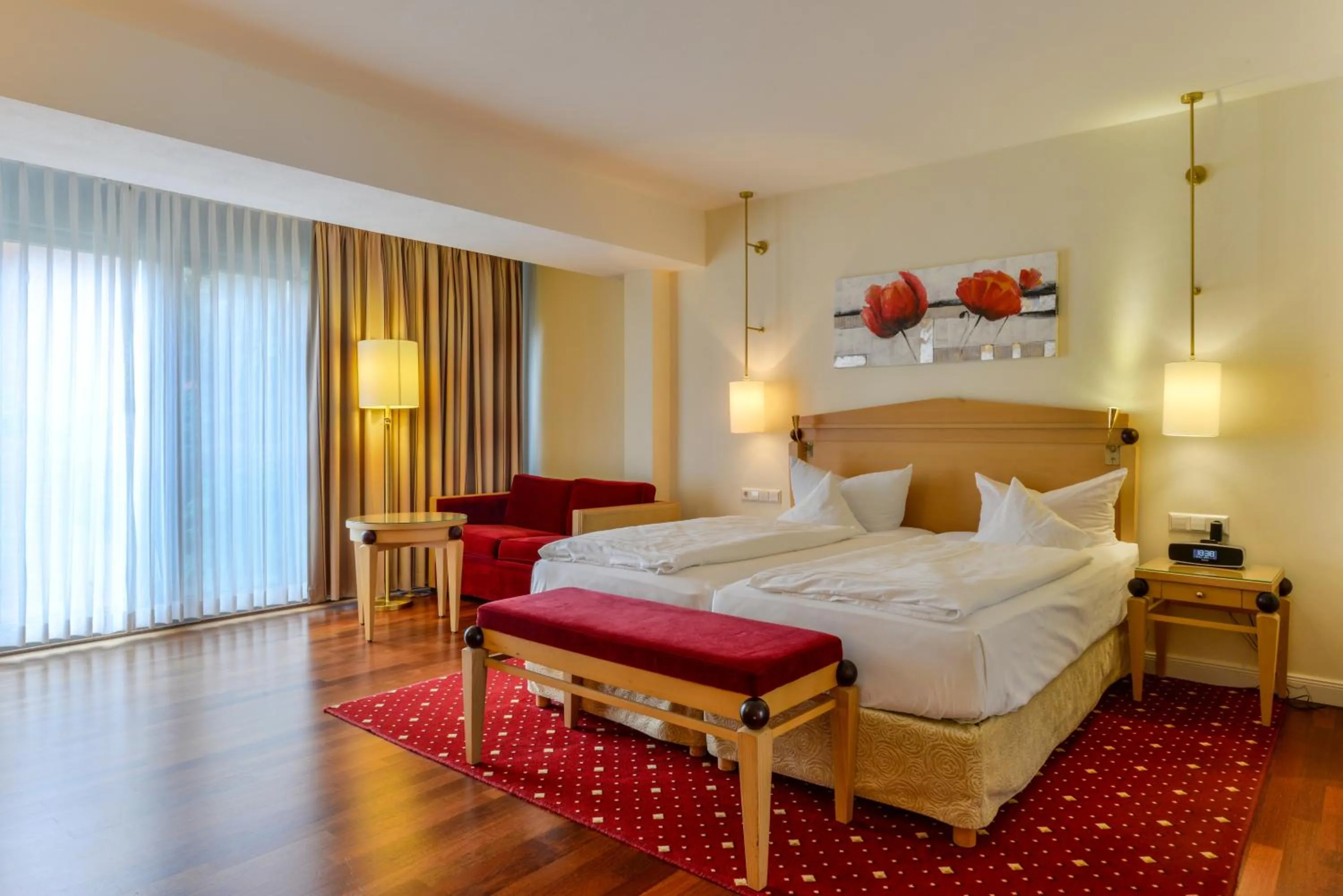 Bedroom, Bed in Hotel Pöker