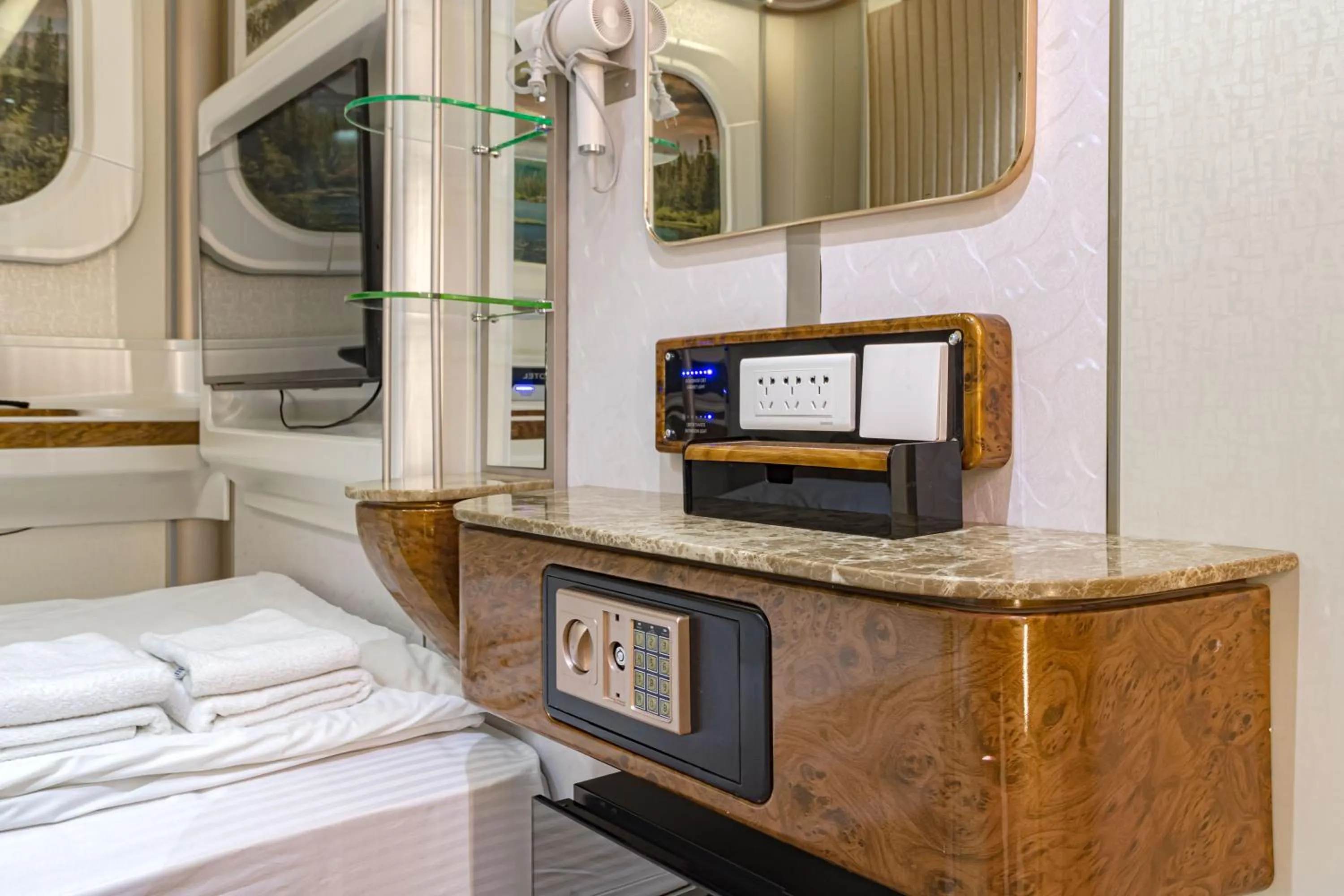 Bed in CAPS LOCK Future Hotel