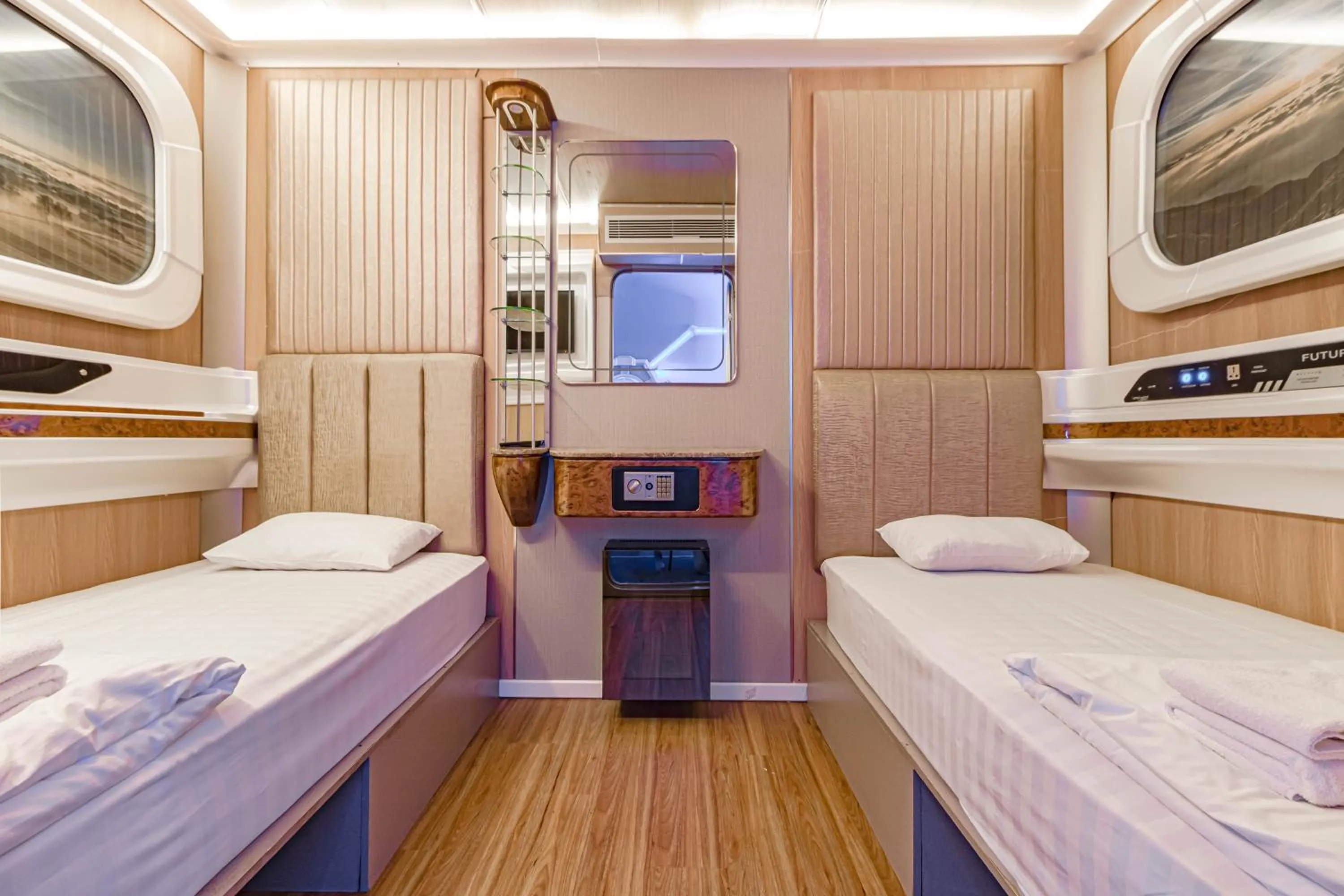 Bed in CAPS LOCK Future Hotel