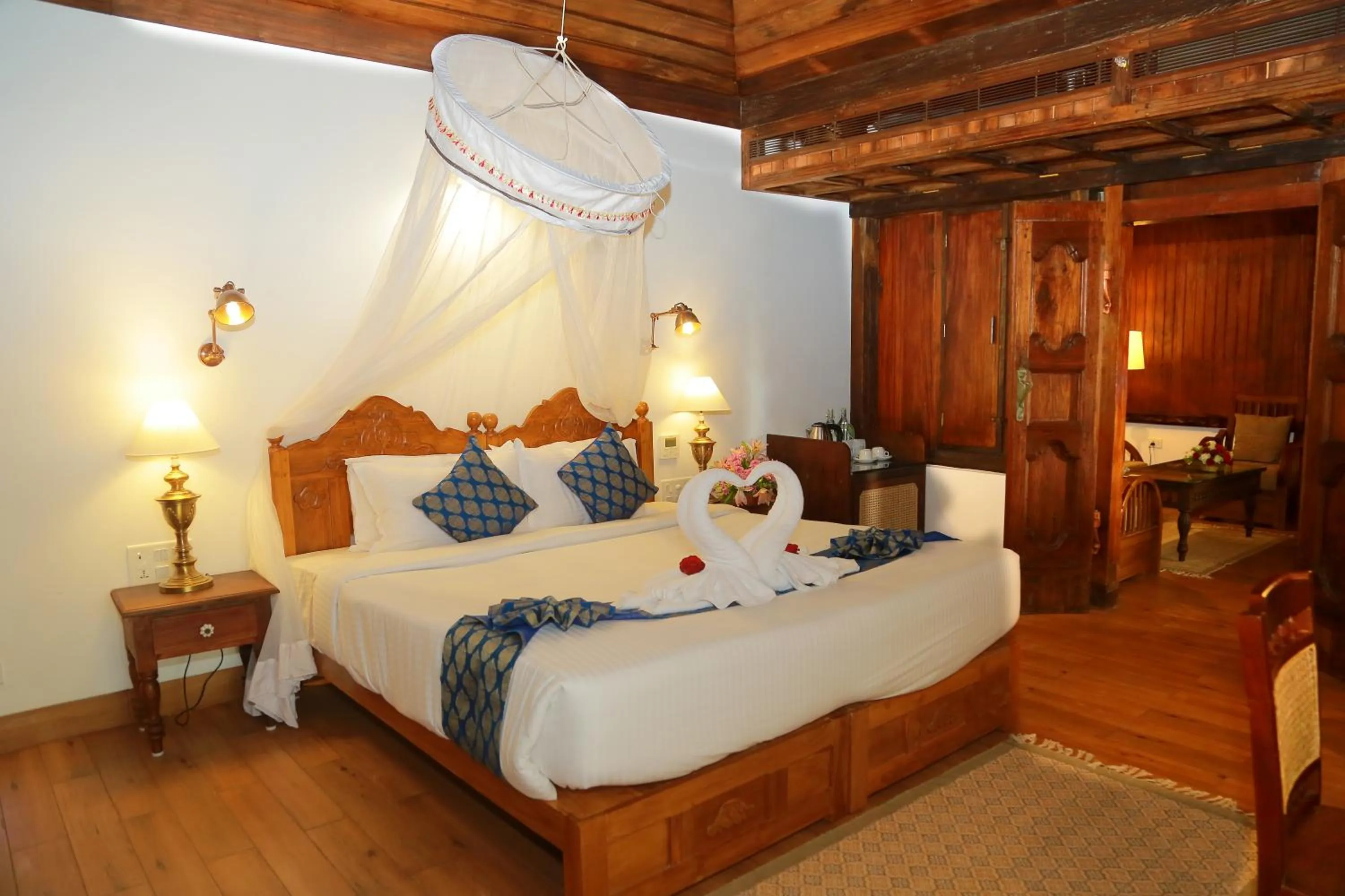 Photo of the whole room, Bed in AyurSoma Ayurveda Royal Retreat