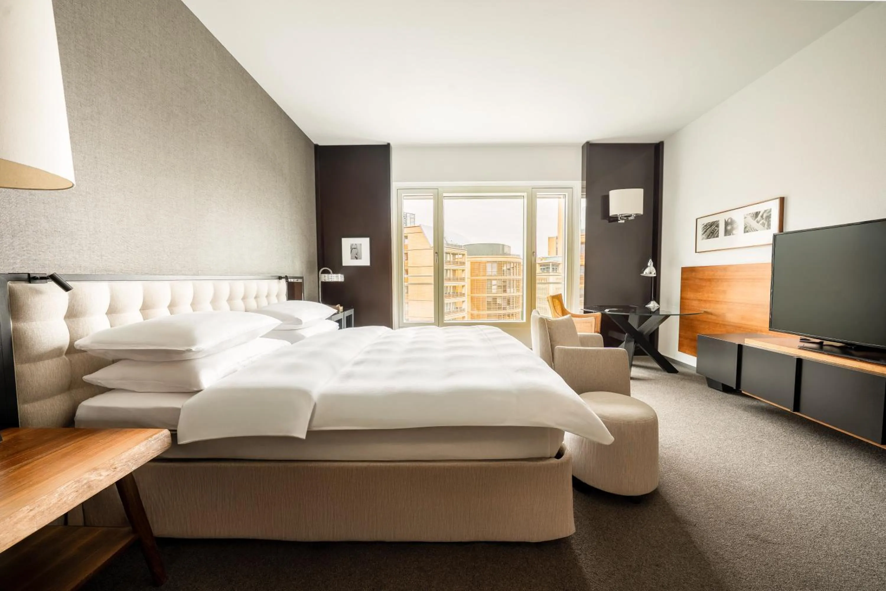 Bed in Grand Hyatt Berlin