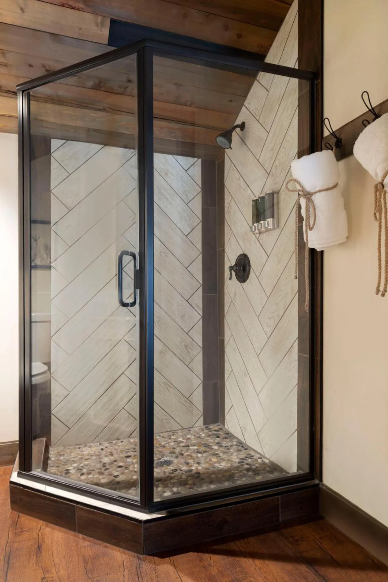 Shower in River Rock Inn B&B