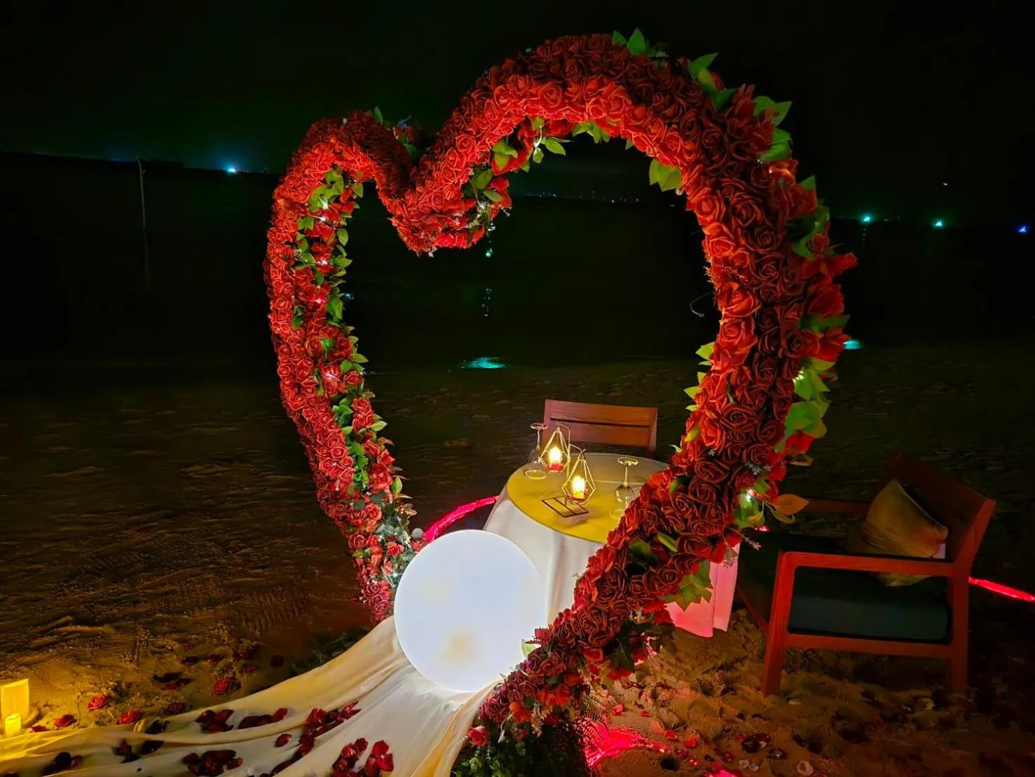 Dinner in White Whale Beachfront Pool Villa